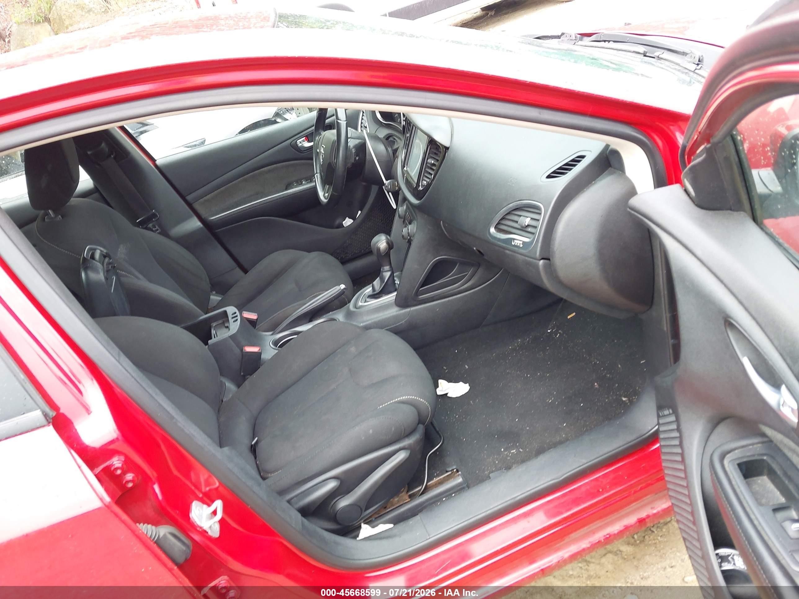 2013 Dodge Dart Sxt Red vin: 1C3CDFBA1DD210457