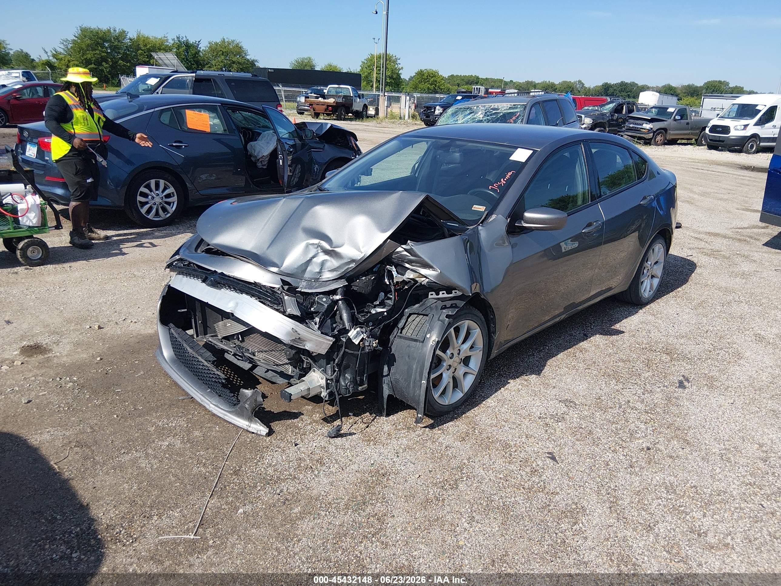 2013 Dodge Dart Sxt Gray vin: 1C3CDFBA1DD299527