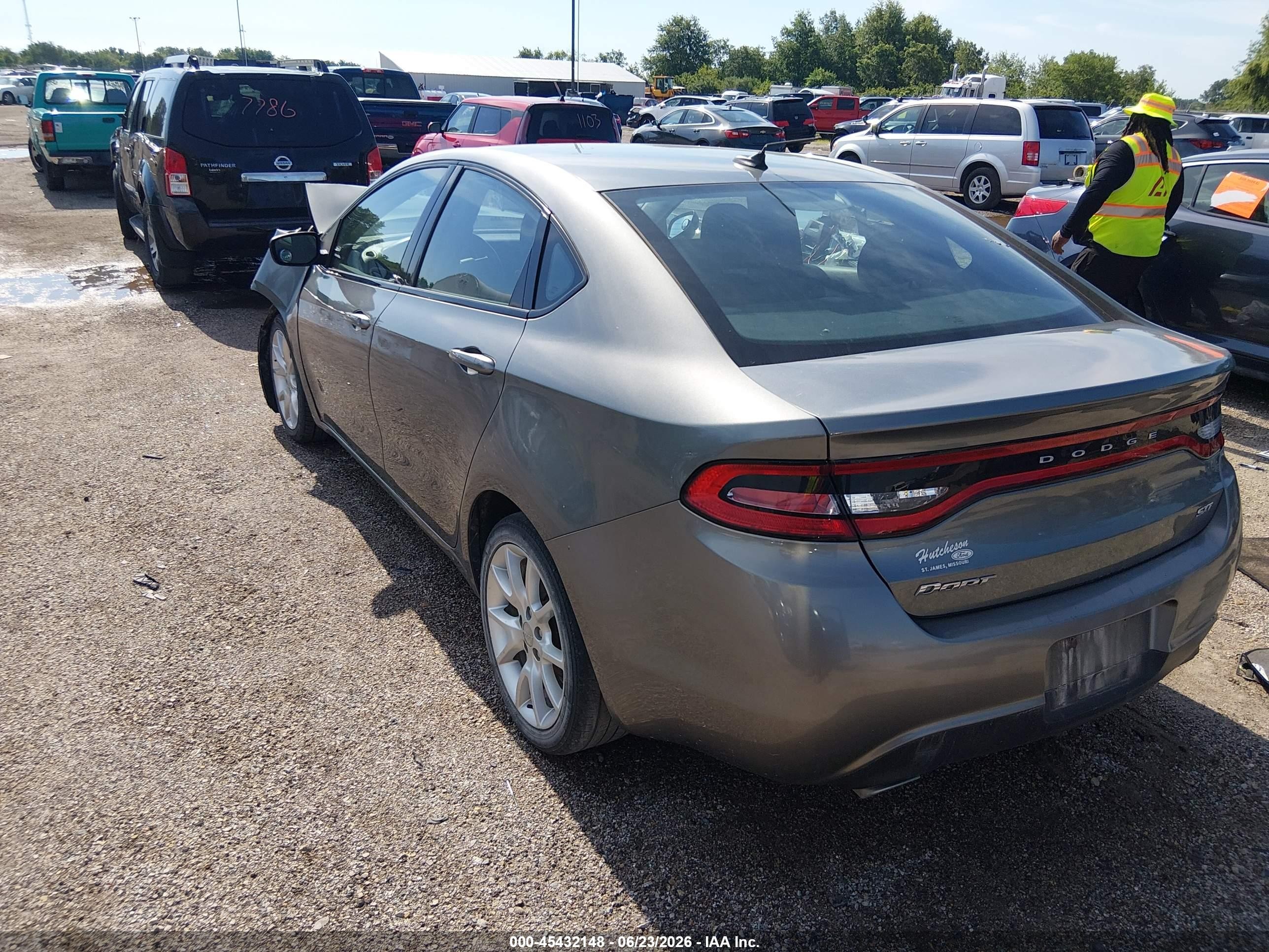 2013 Dodge Dart Sxt Gray vin: 1C3CDFBA1DD299527