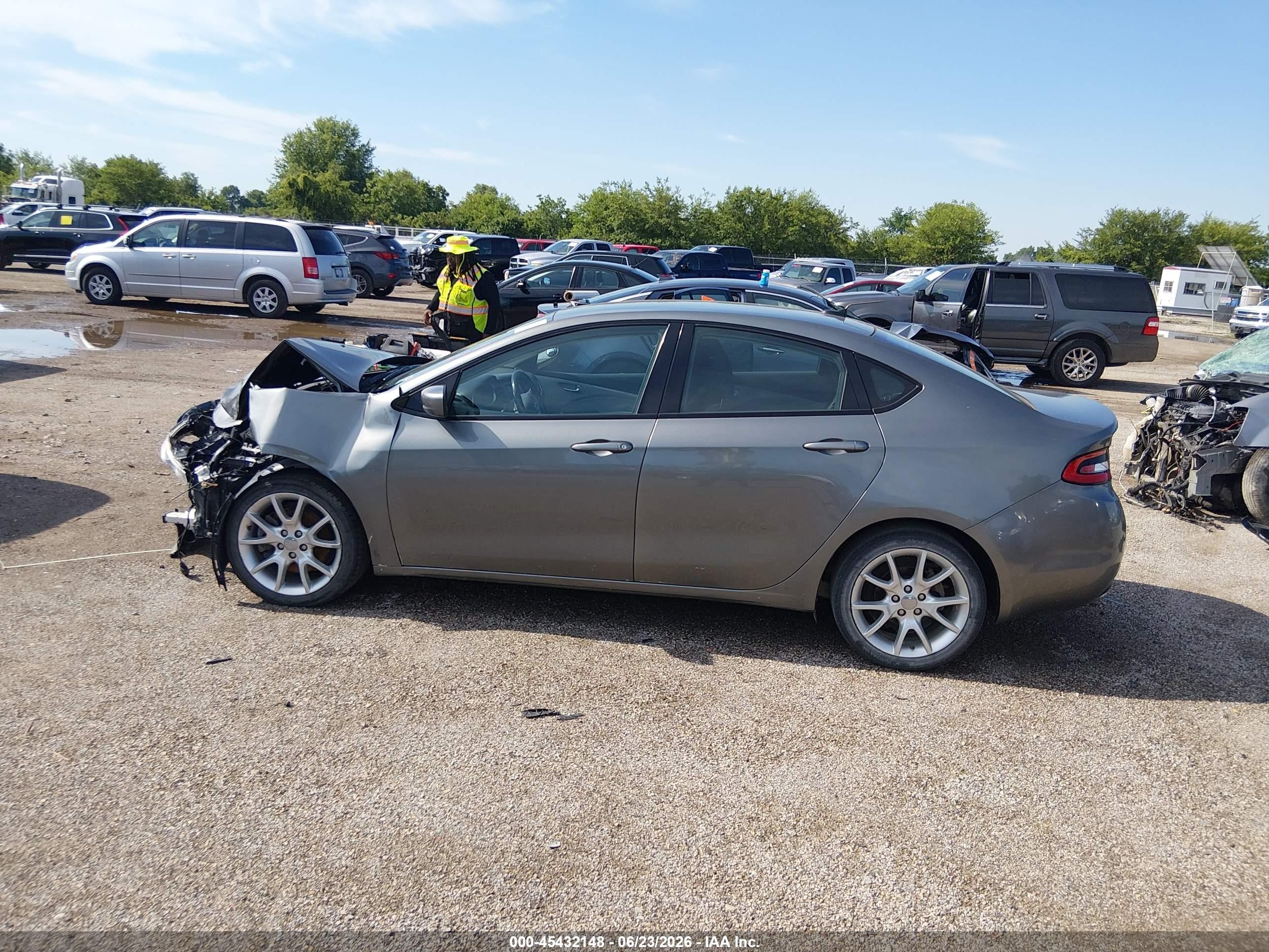 2013 Dodge Dart Sxt Gray vin: 1C3CDFBA1DD299527