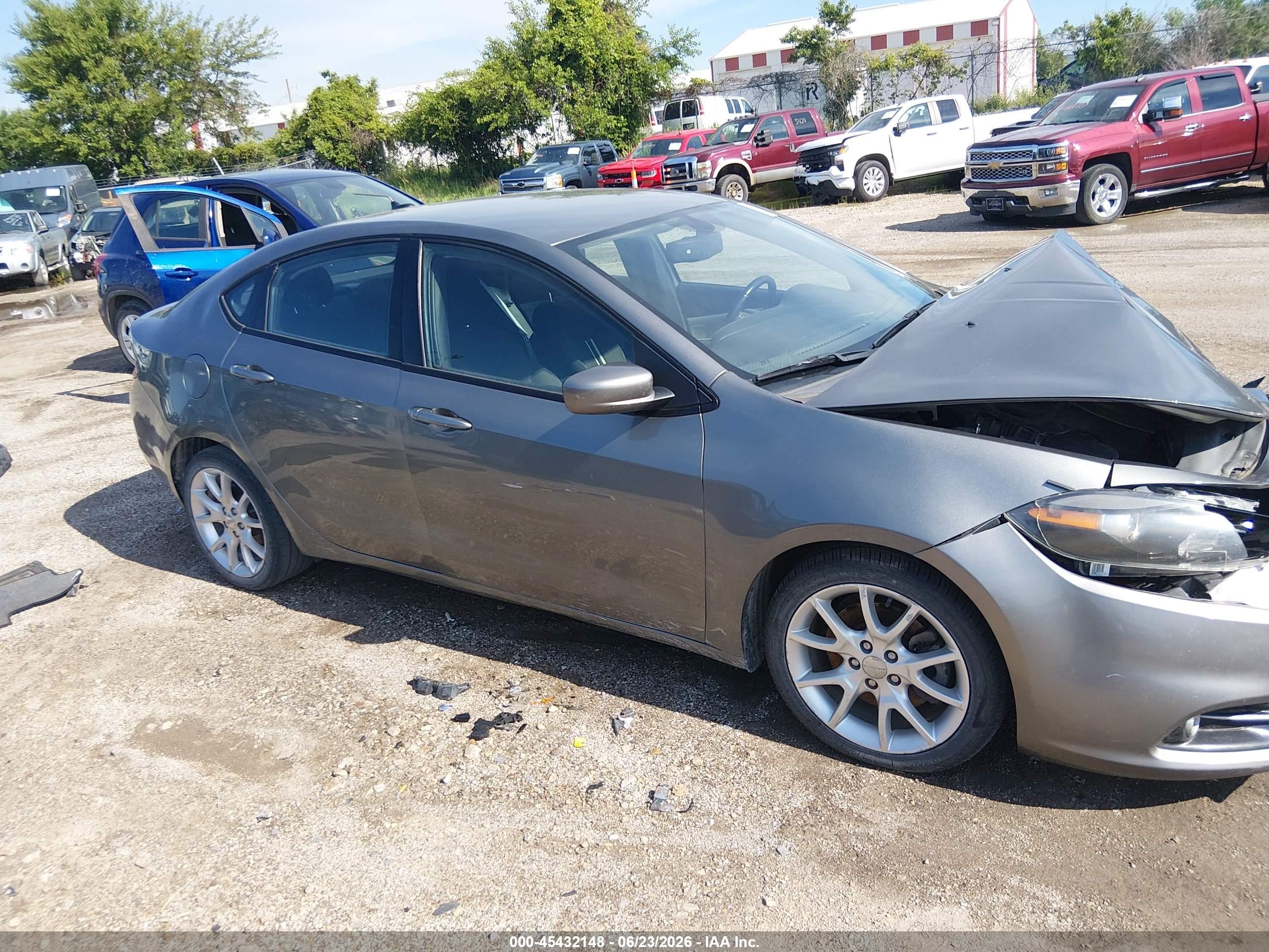 2013 Dodge Dart Sxt Gray vin: 1C3CDFBA1DD299527