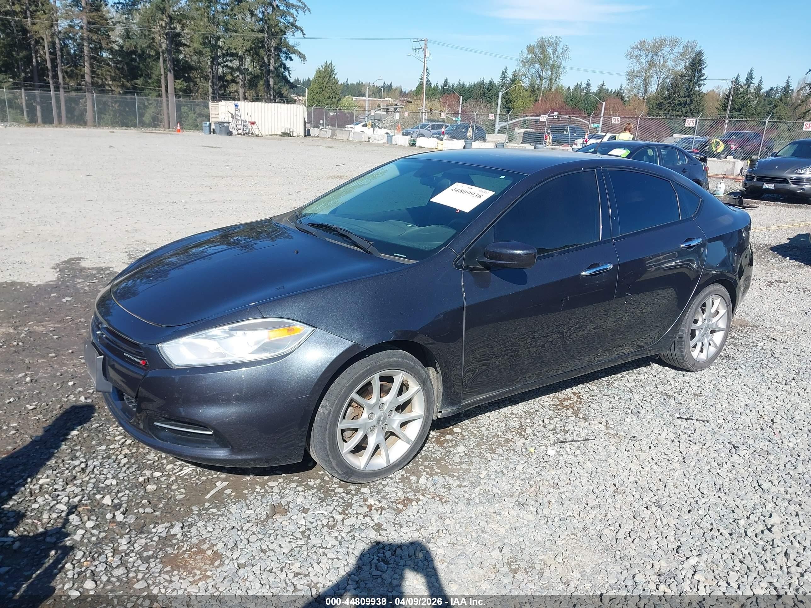 2013 Dodge Dart Sxt Gray vin: 1C3CDFBA1DD329691