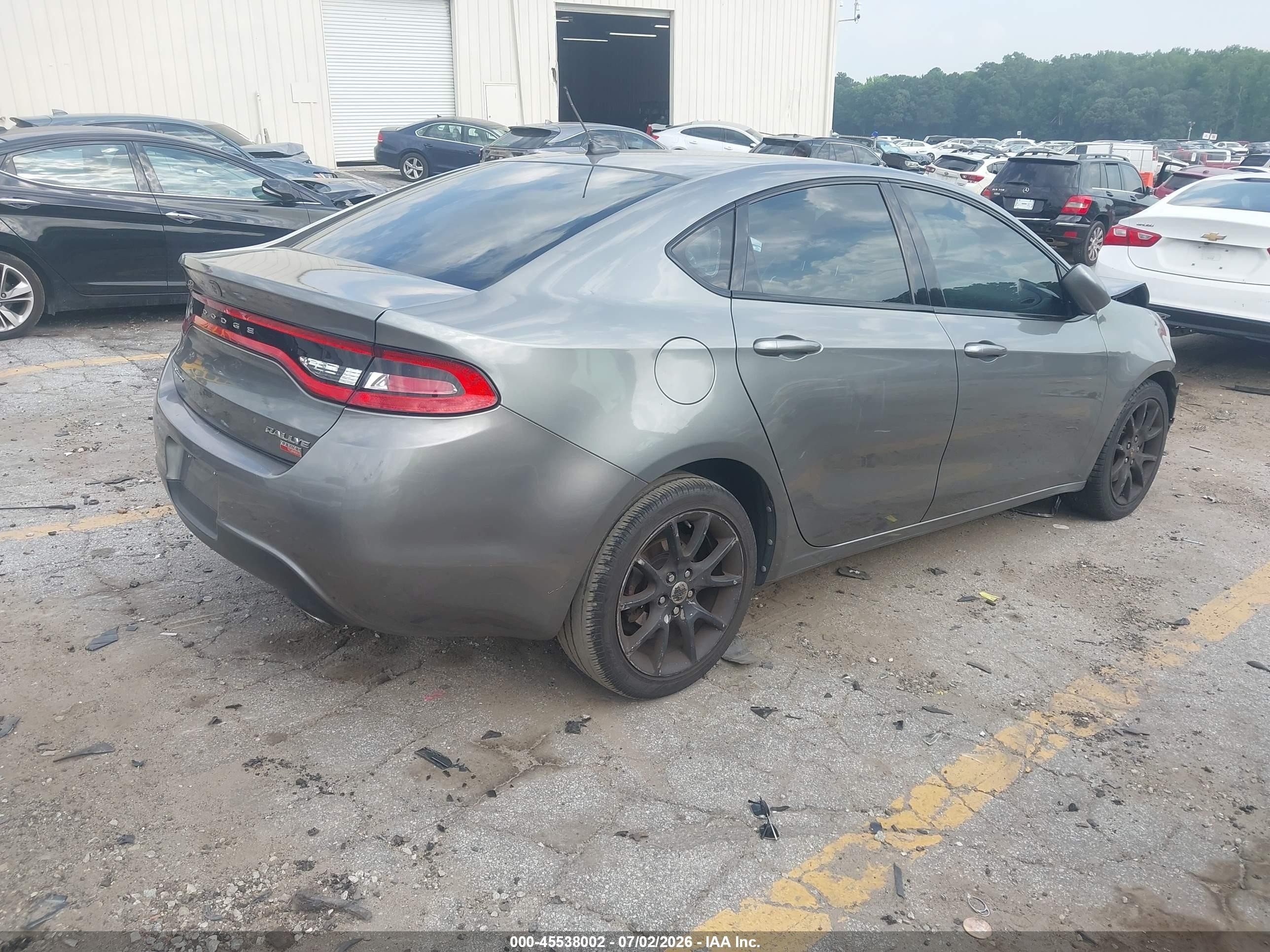 2013 Dodge Dart Rallye Gray vin: 1C3CDFBA2DD122954