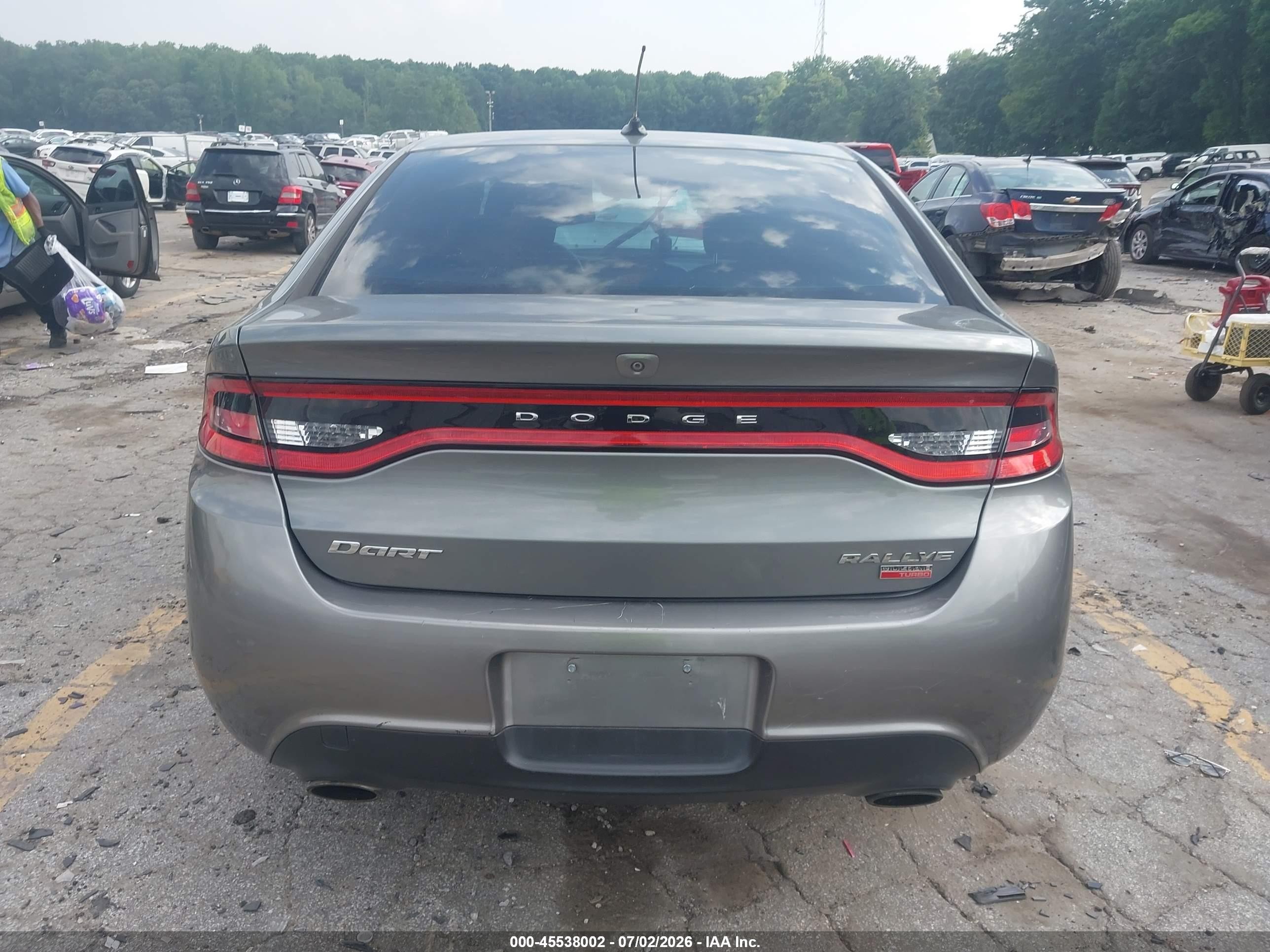 2013 Dodge Dart Rallye Gray vin: 1C3CDFBA2DD122954