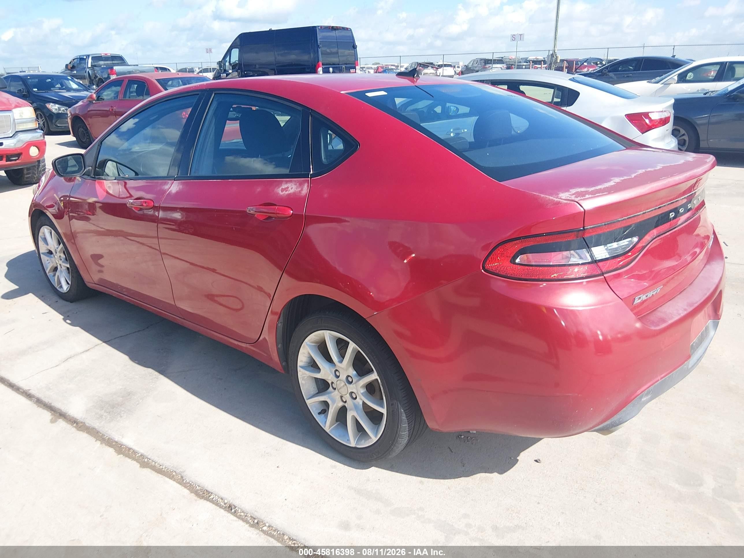 2013 Dodge Dart Rallye Red vin: 1C3CDFBA2DD142928