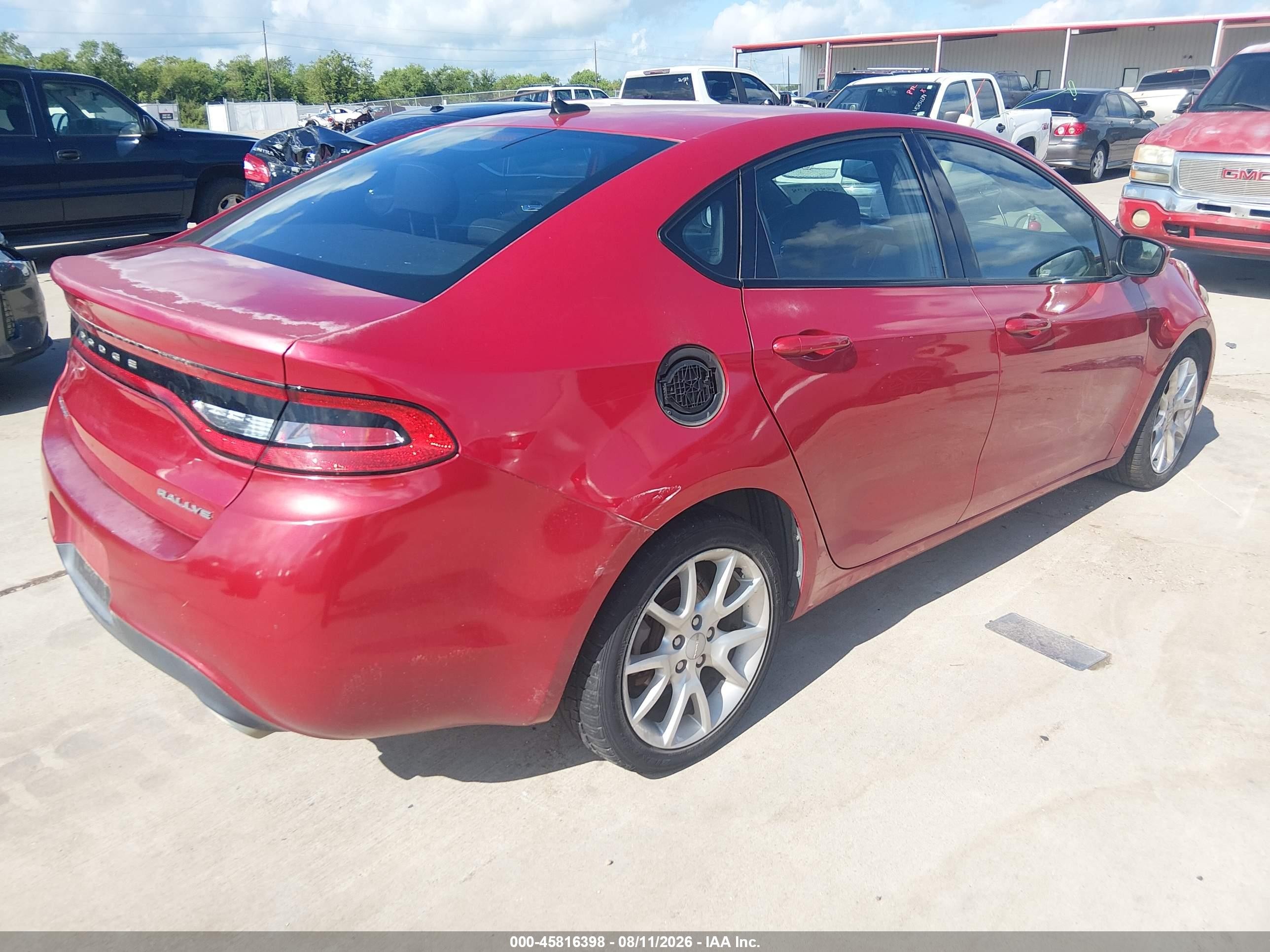 2013 Dodge Dart Rallye Red vin: 1C3CDFBA2DD142928