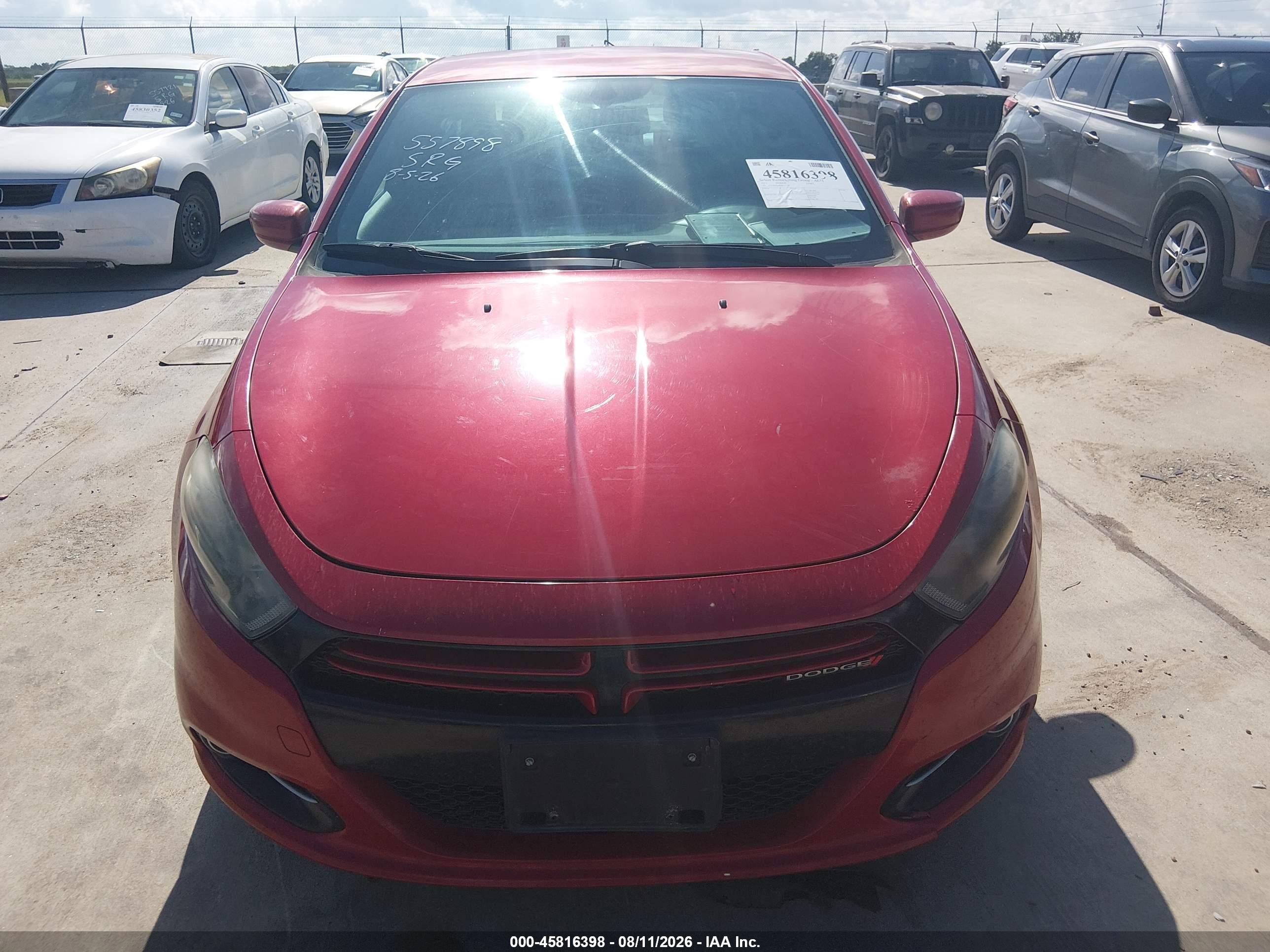 2013 Dodge Dart Rallye Red vin: 1C3CDFBA2DD142928