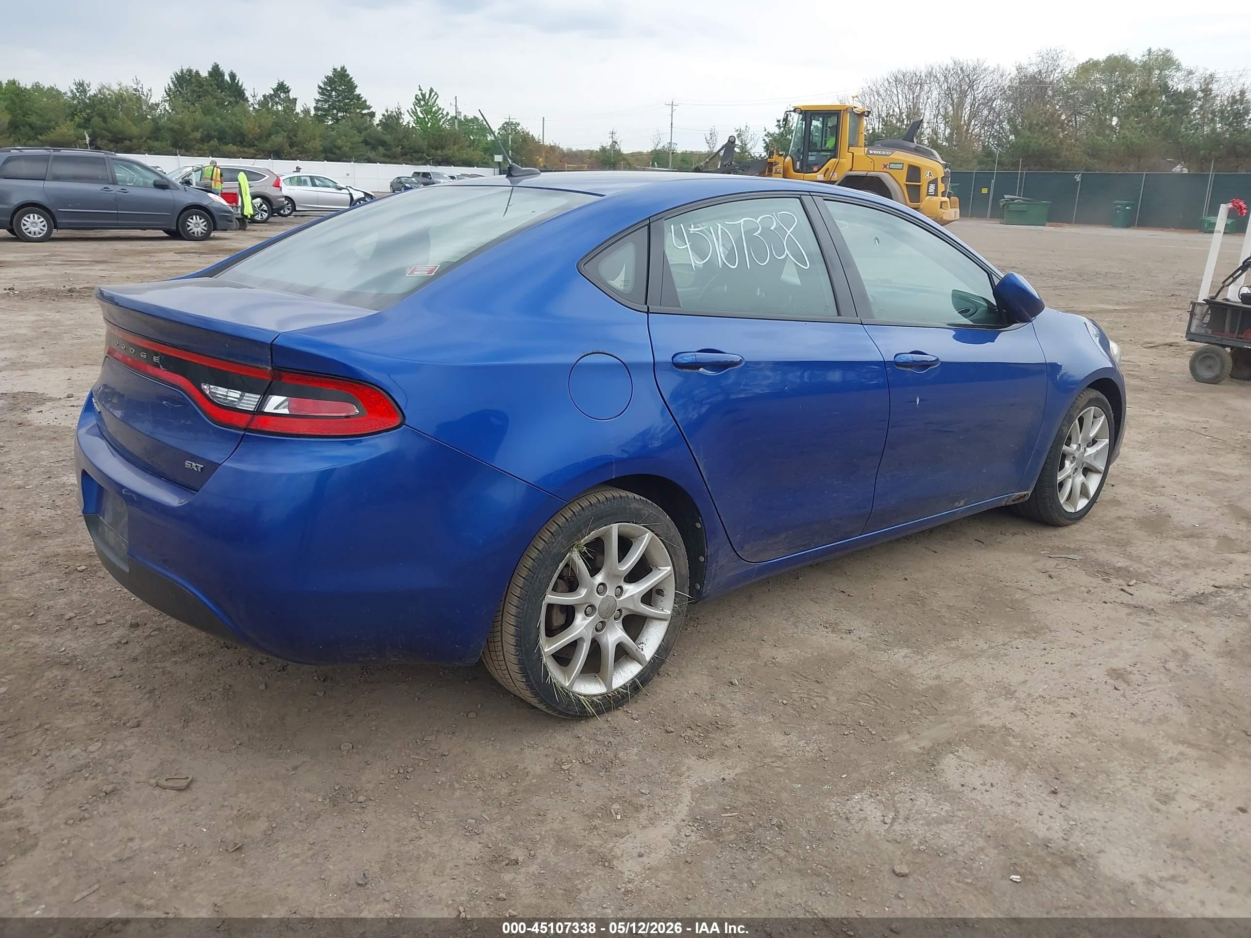 2013 Dodge Dart Sxt Blue vin: 1C3CDFBA2DD143609