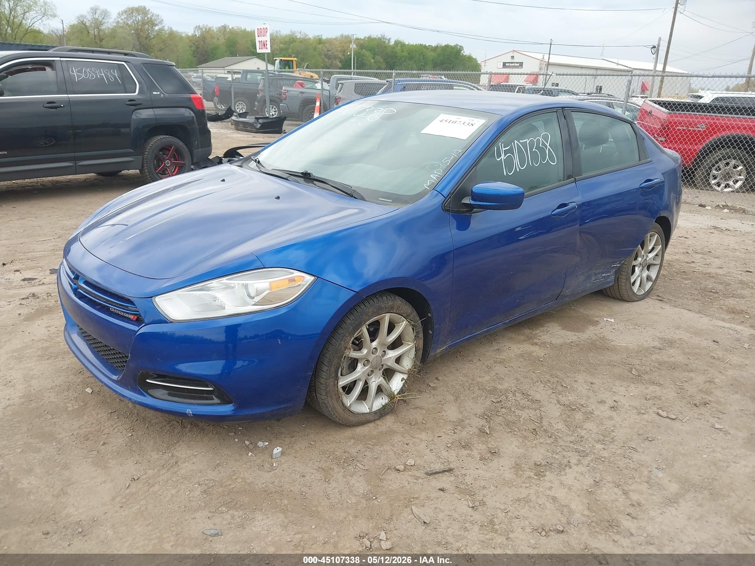 2013 Dodge Dart Sxt Blue vin: 1C3CDFBA2DD143609