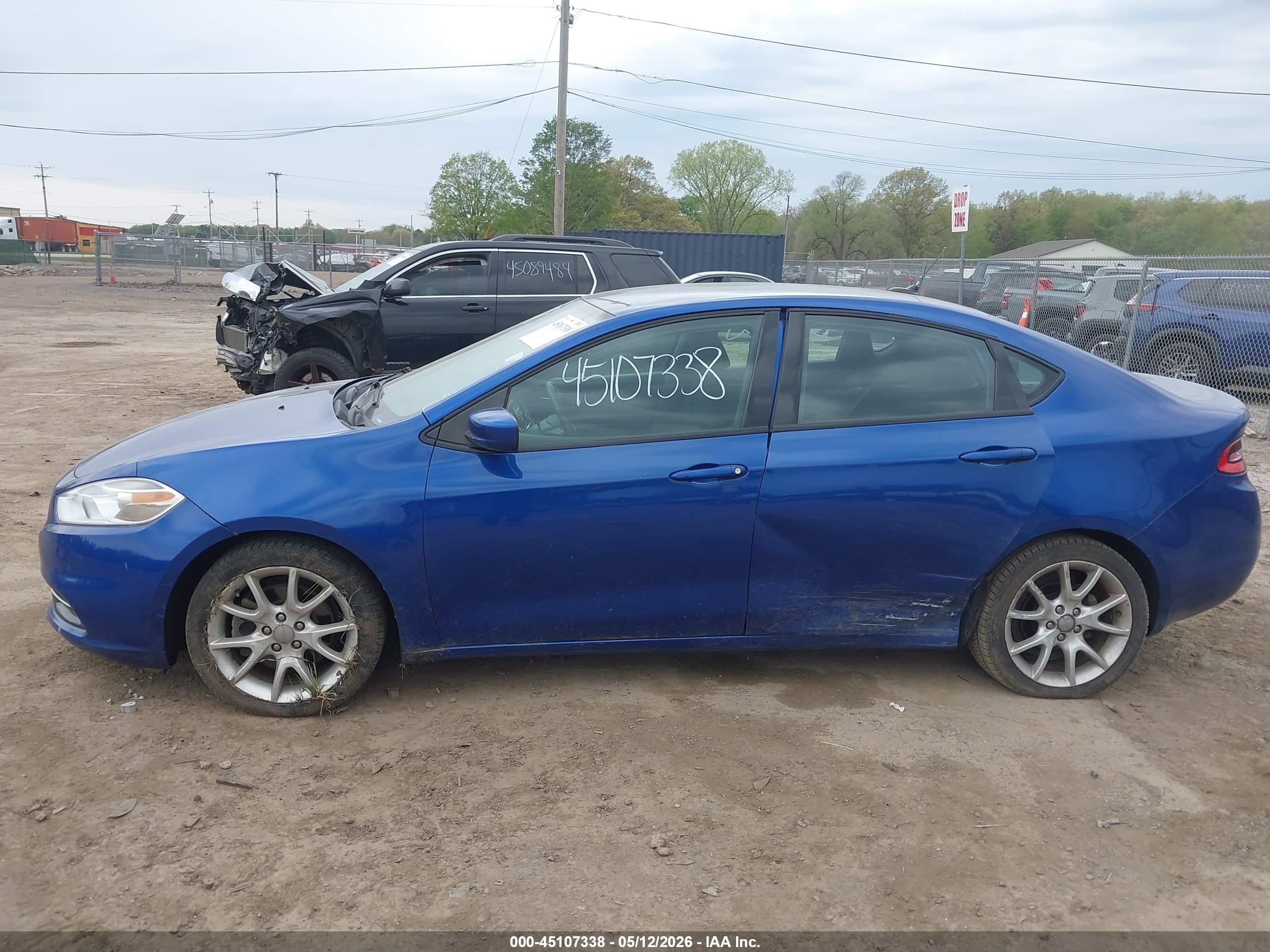 2013 Dodge Dart Sxt Blue vin: 1C3CDFBA2DD143609