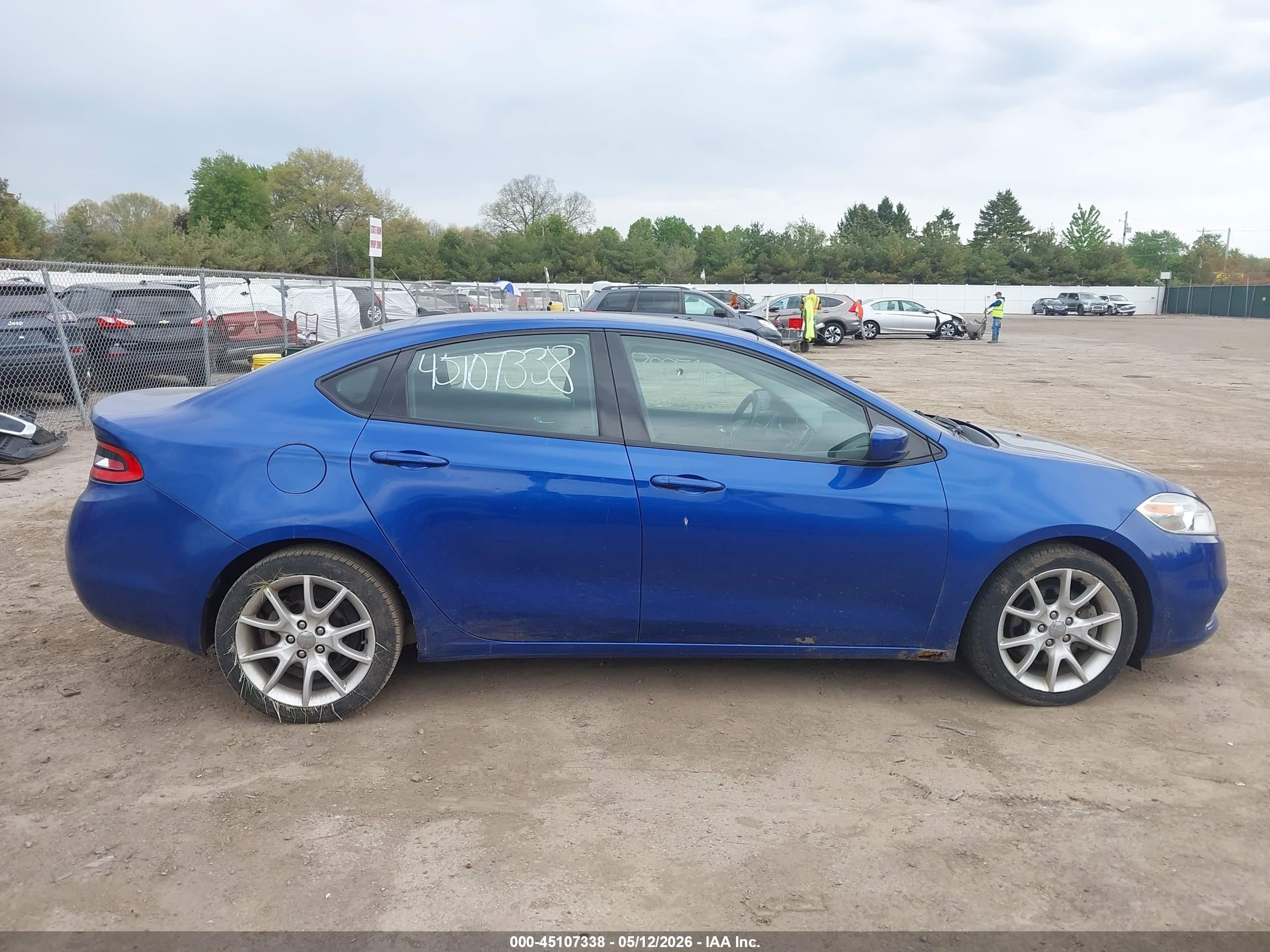 2013 Dodge Dart Sxt Blue vin: 1C3CDFBA2DD143609