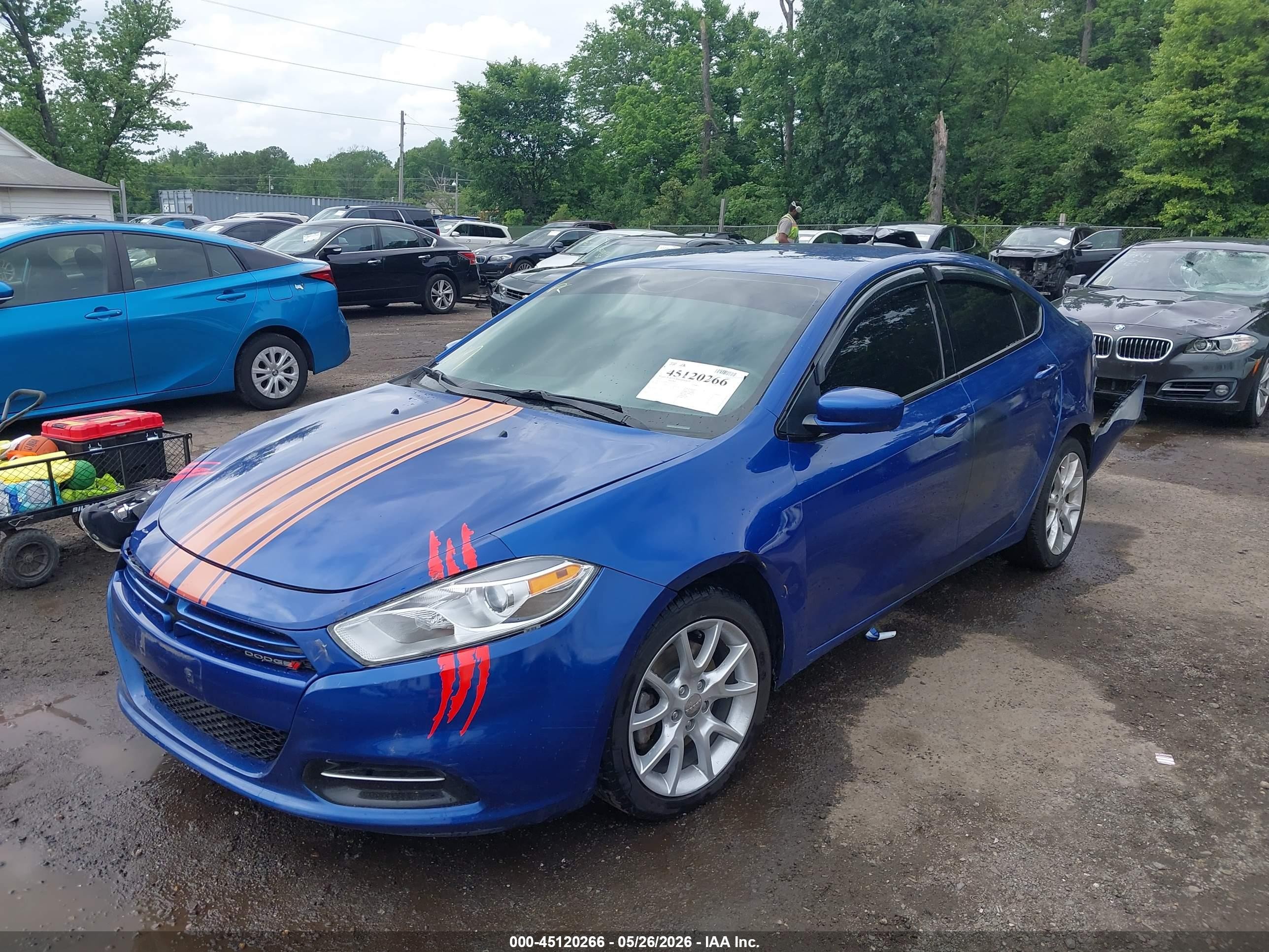 2013 Dodge Dart Sxt Blue vin: 1C3CDFBA2DD257271