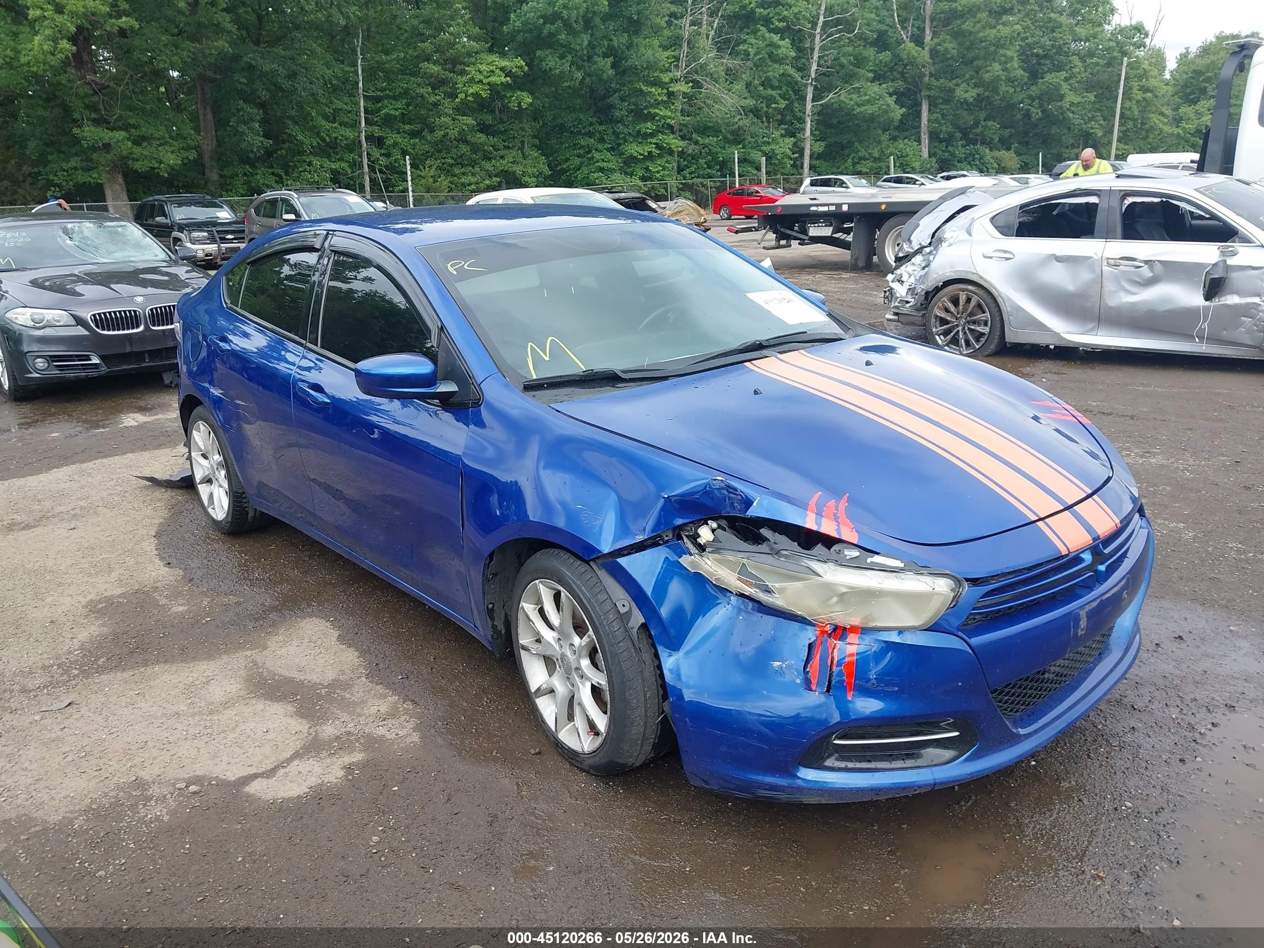 2013 Dodge Dart Sxt Blue vin: 1C3CDFBA2DD257271