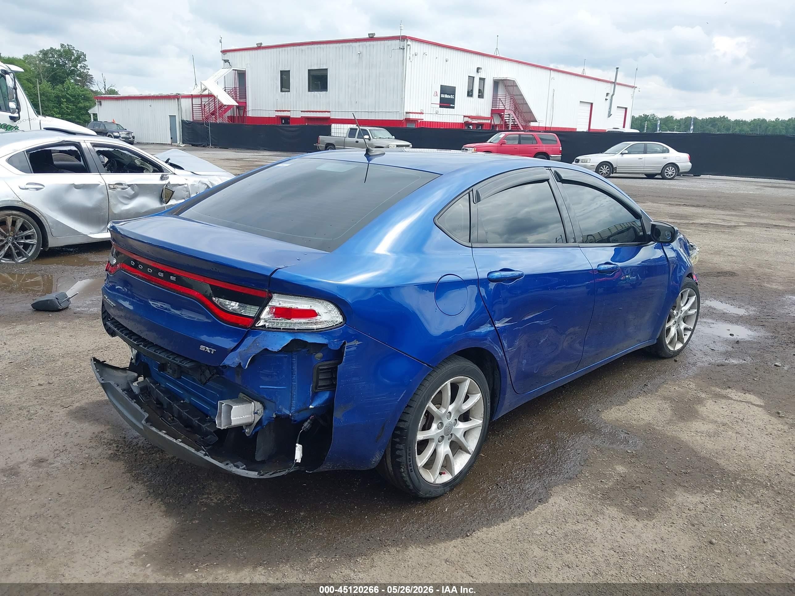 2013 Dodge Dart Sxt Blue vin: 1C3CDFBA2DD257271