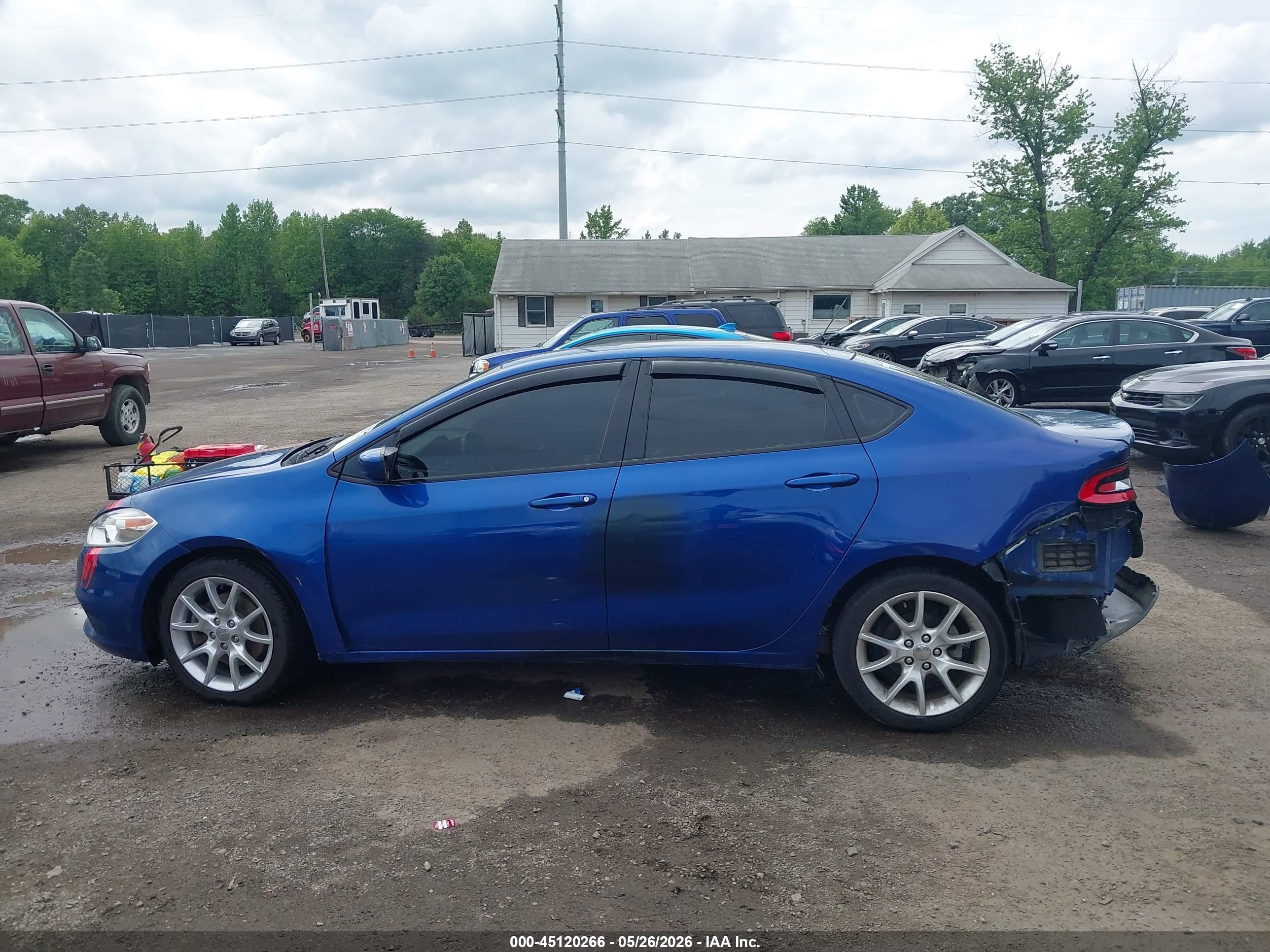 2013 Dodge Dart Sxt Blue vin: 1C3CDFBA2DD257271