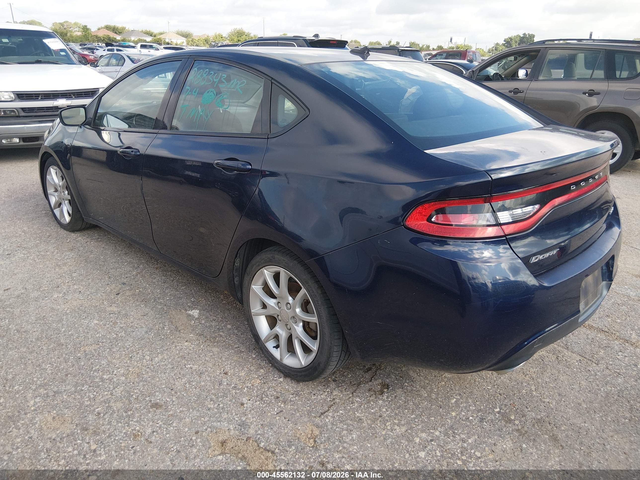 2013 Dodge Dart Sxt Dark Blue vin: 1C3CDFBA2DD288343