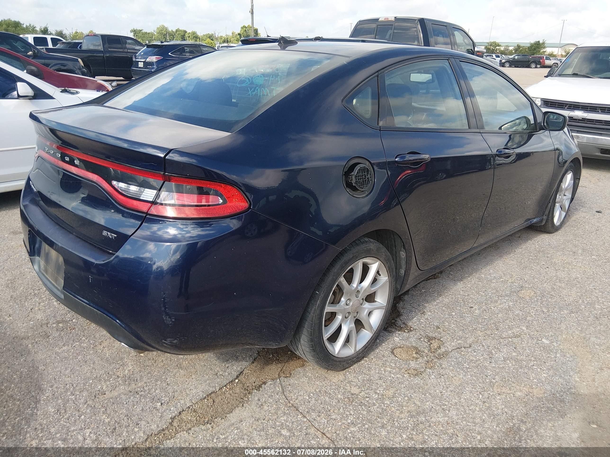 2013 Dodge Dart Sxt Dark Blue vin: 1C3CDFBA2DD288343