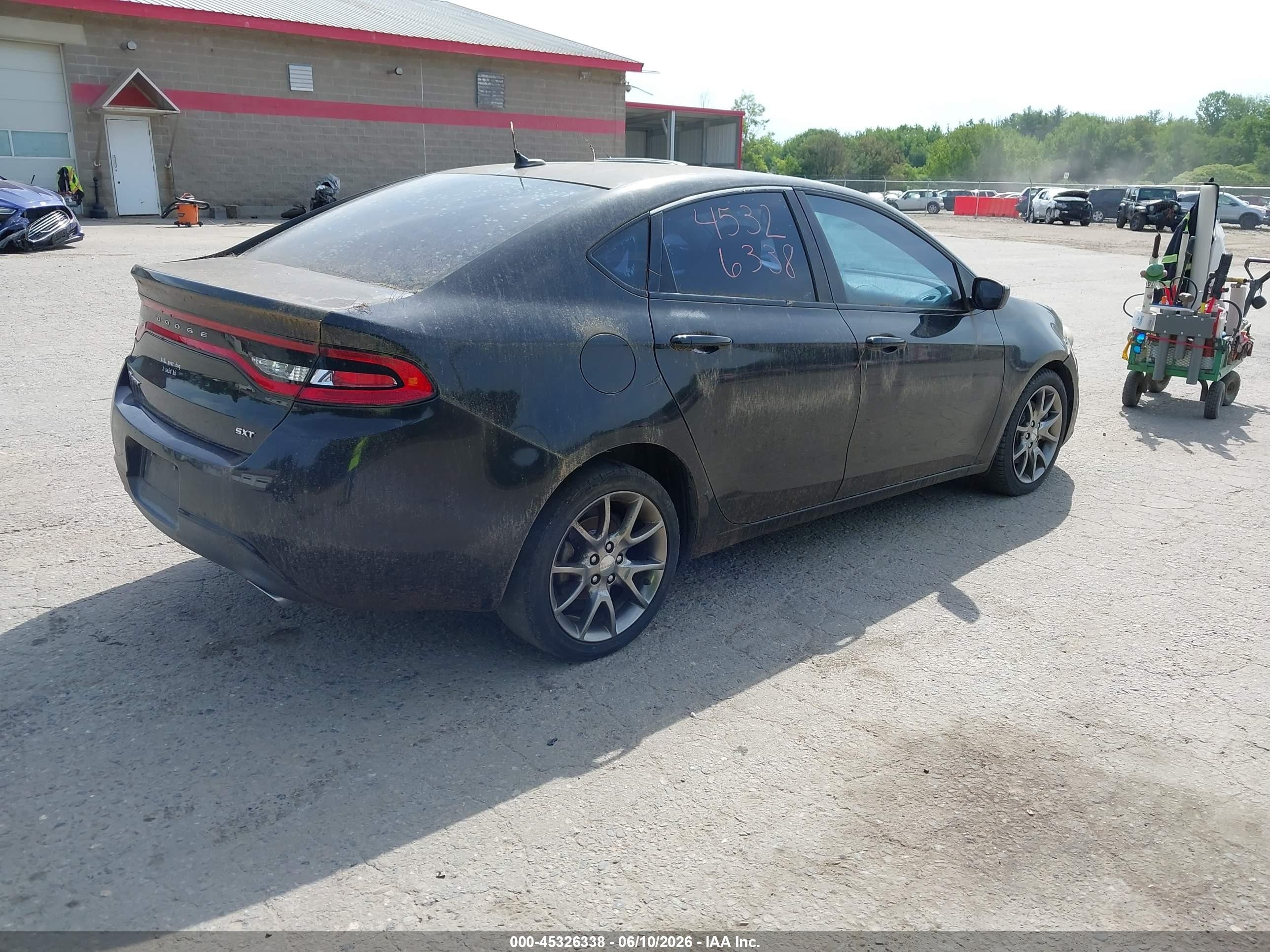 2013 Dodge Dart Sxt Black vin: 1C3CDFBA2DD345253