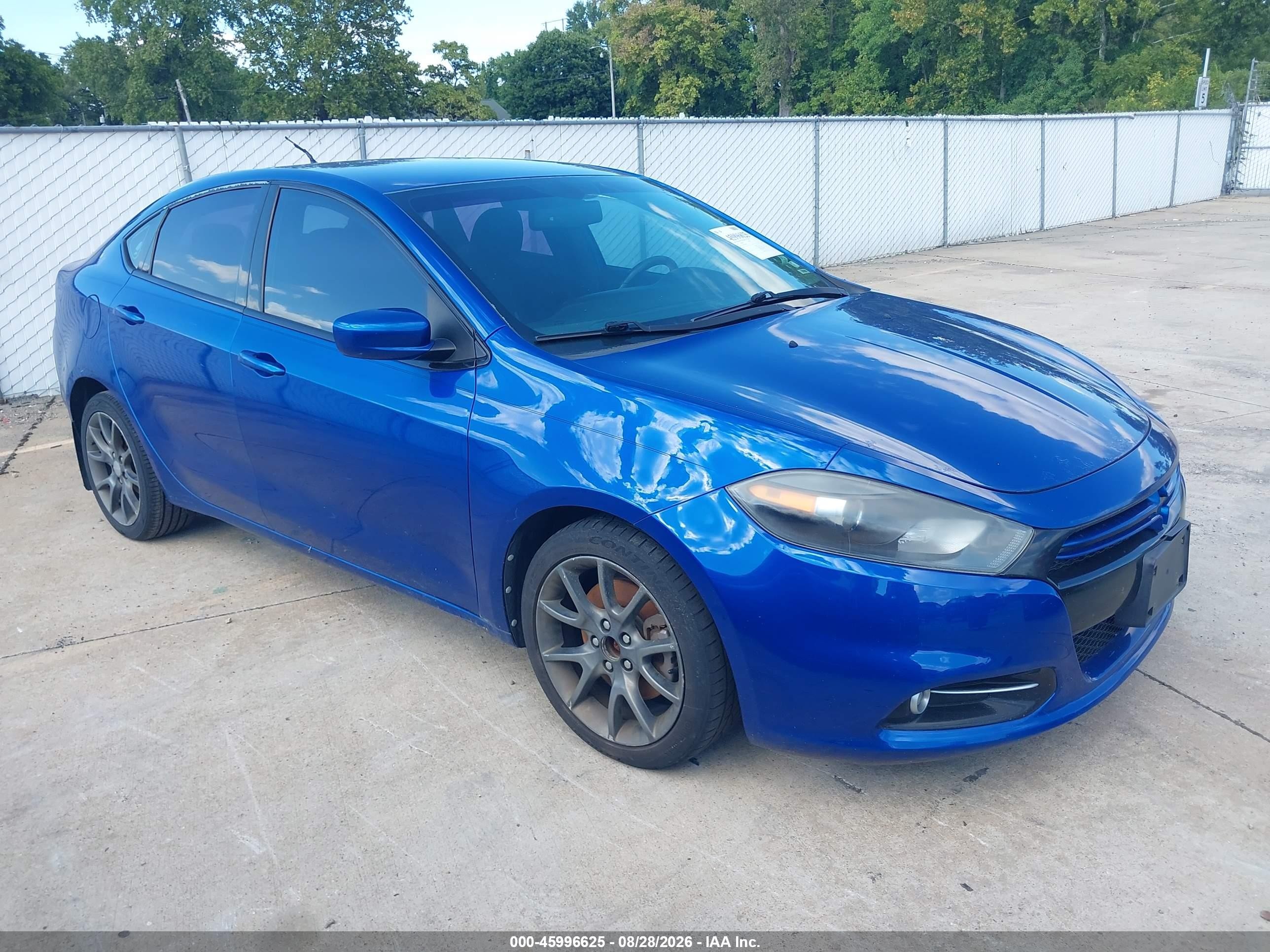 2013 Dodge Dart Rallye Blue vin: 1C3CDFBA3DD122980