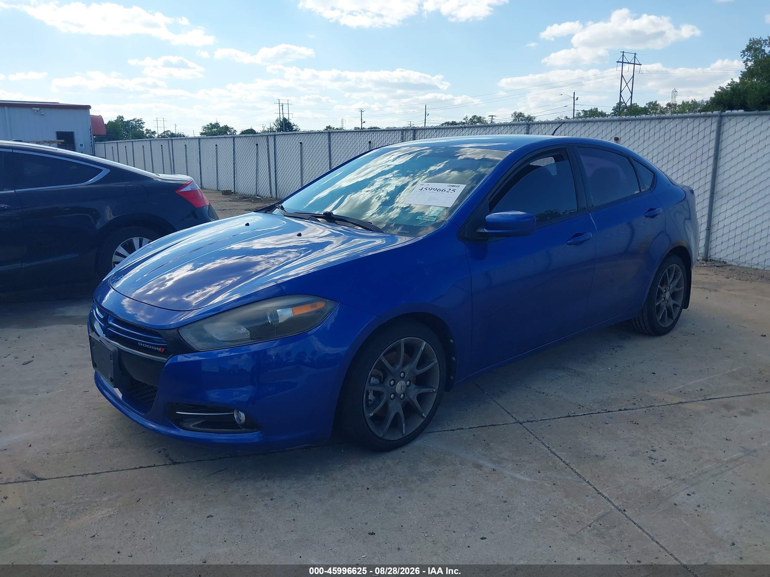 2013 Dodge Dart Rallye Blue vin: 1C3CDFBA3DD122980