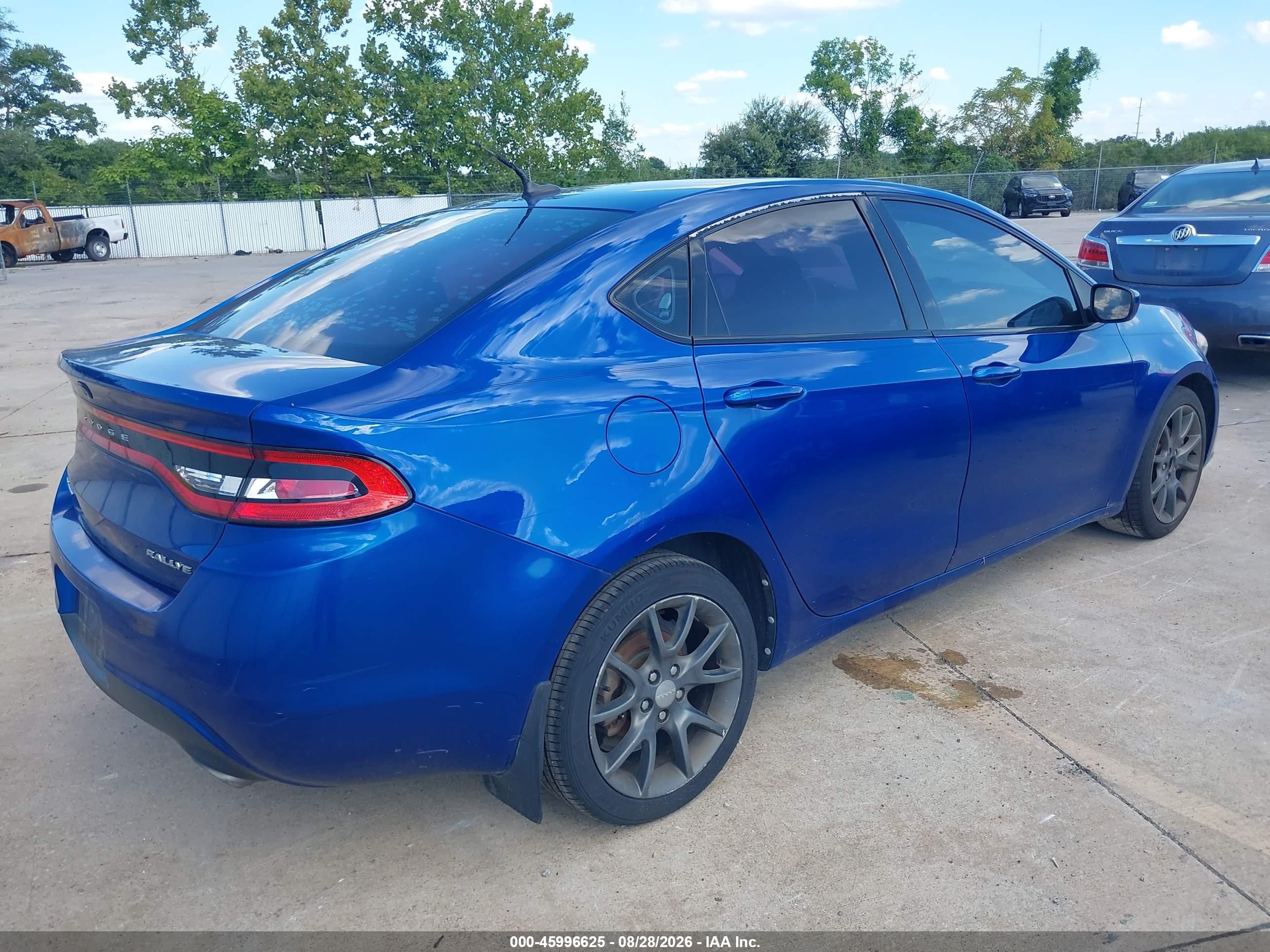 2013 Dodge Dart Rallye Blue vin: 1C3CDFBA3DD122980