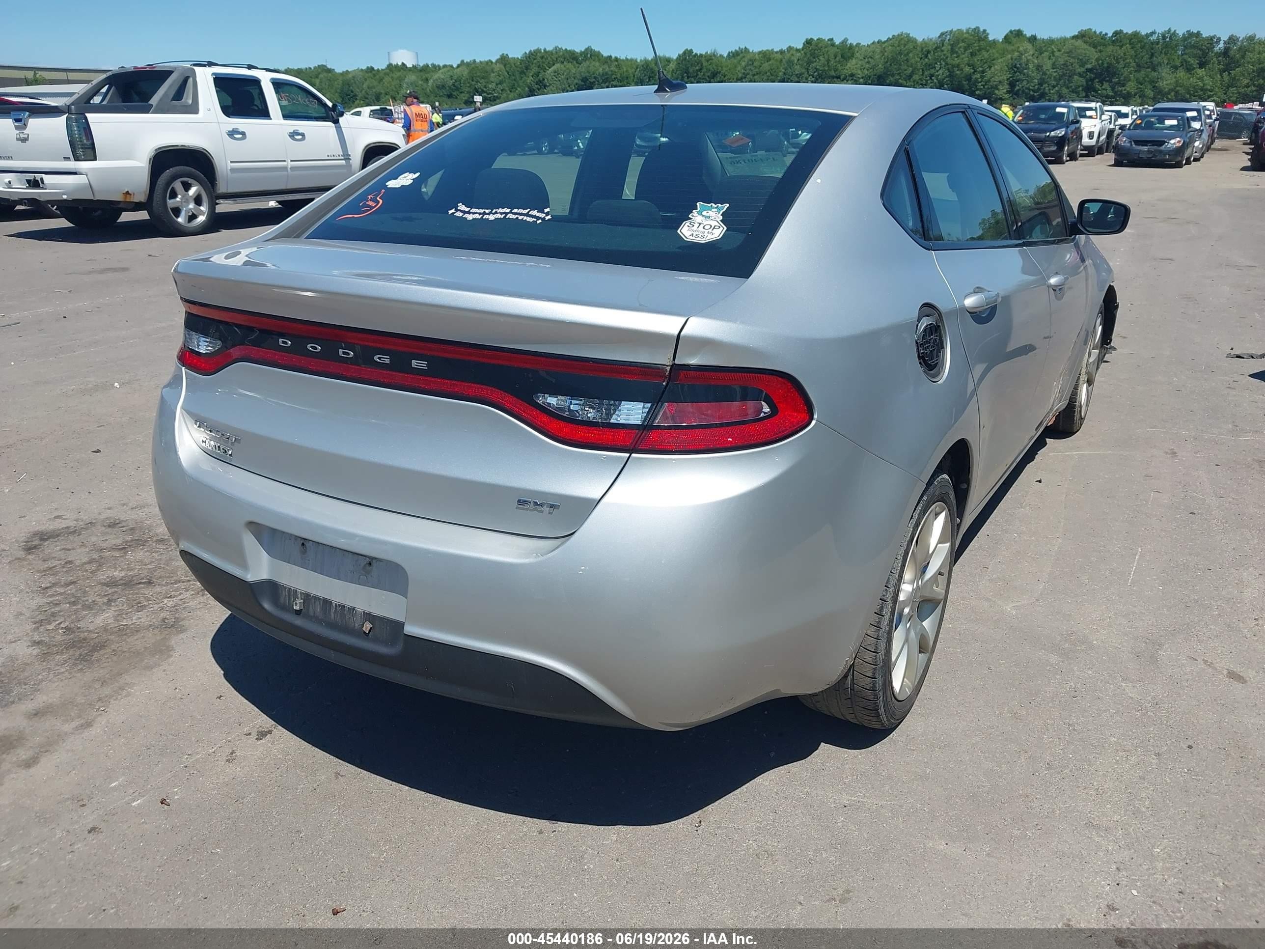 2013 Dodge Dart Sxt Silver vin: 1C3CDFBA3DD151878