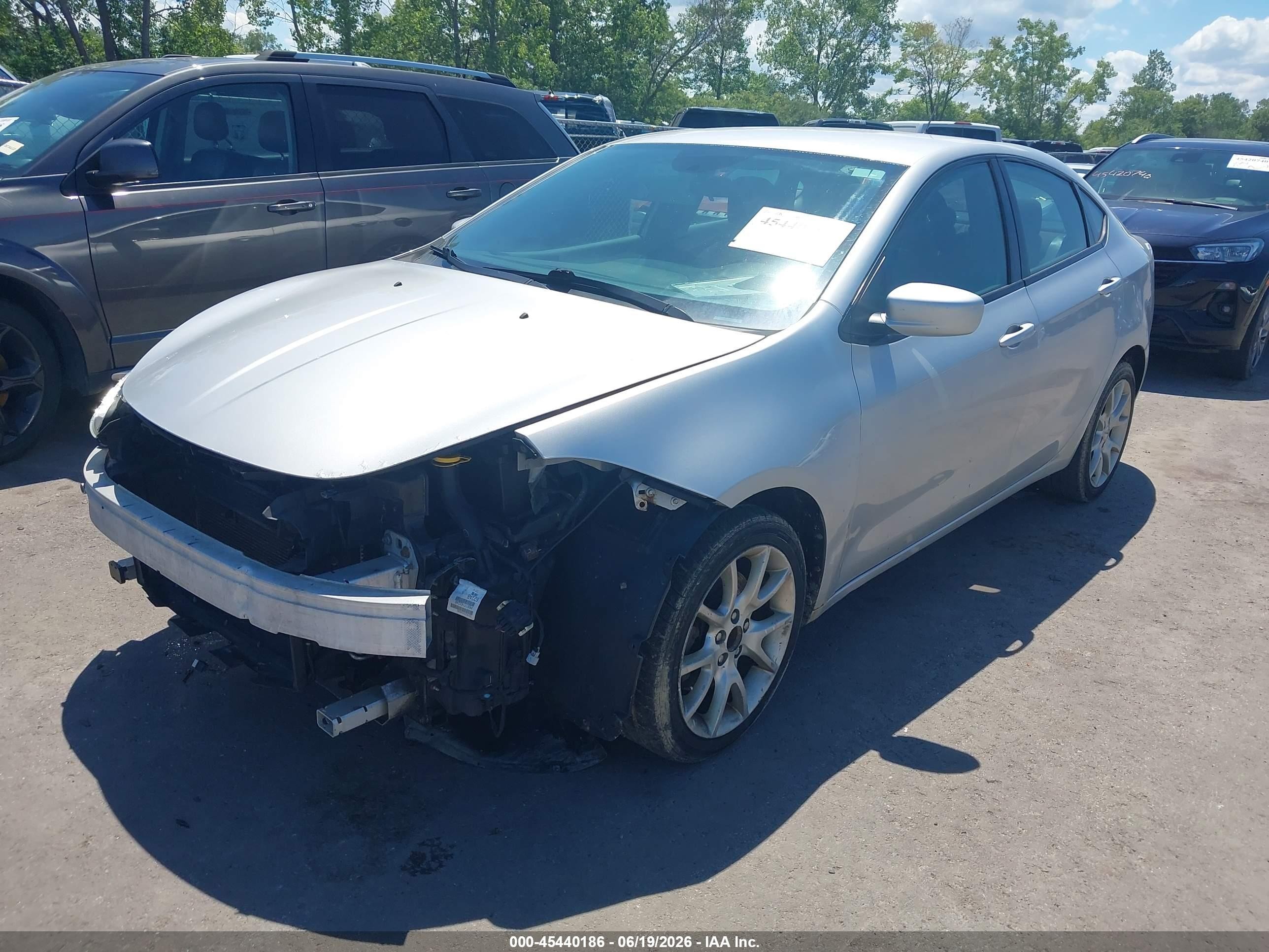 2013 Dodge Dart Sxt Silver vin: 1C3CDFBA3DD151878
