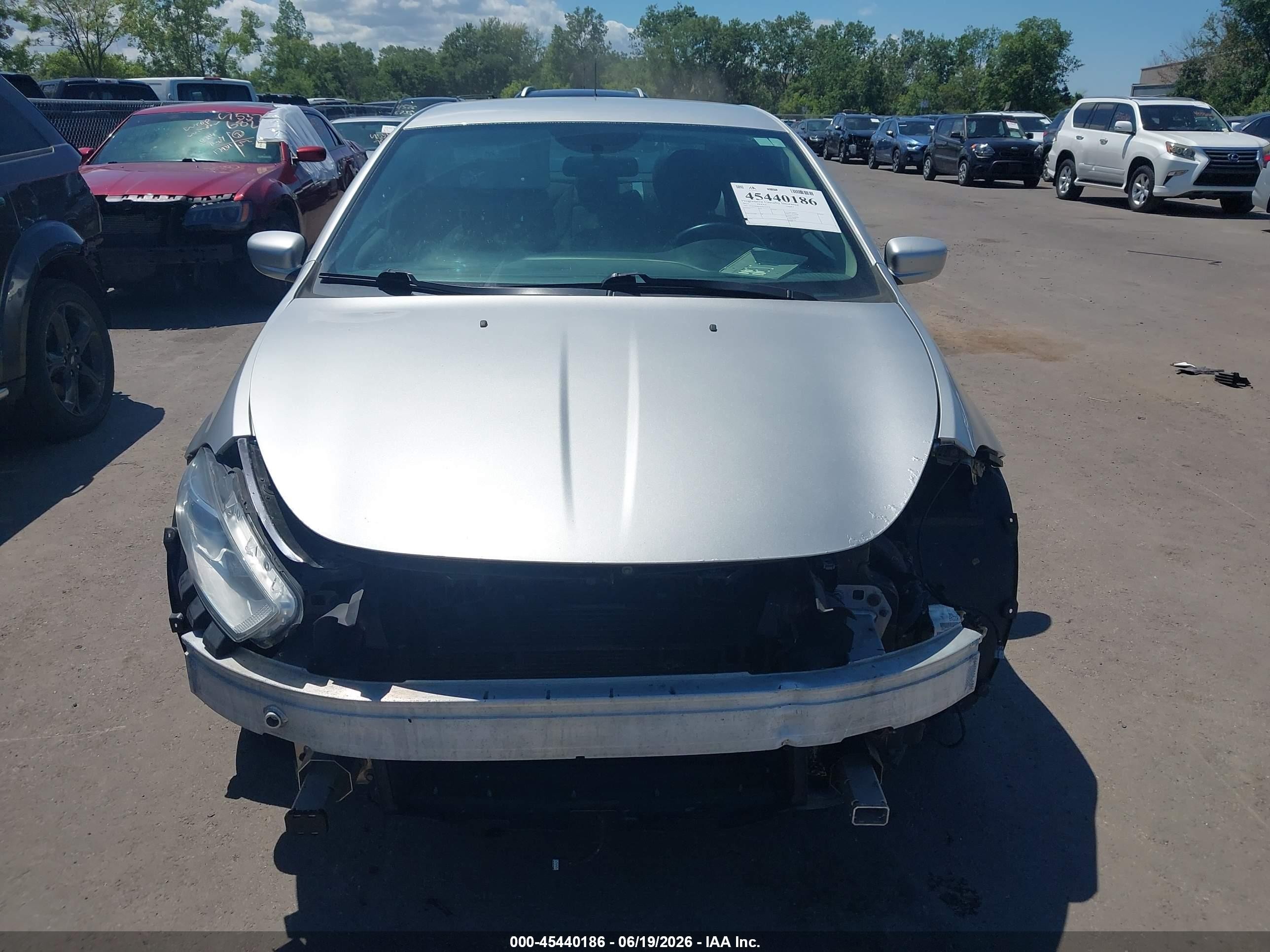 2013 Dodge Dart Sxt Silver vin: 1C3CDFBA3DD151878