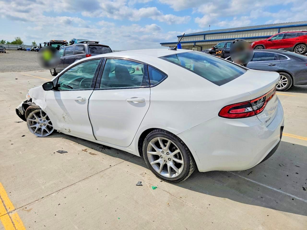 2013 Dodge Dart Sxt White vin: 1C3CDFBA3DD182497