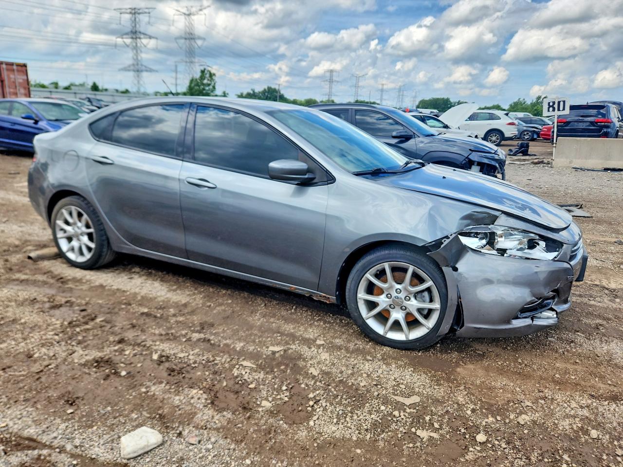 2013 Dodge Dart Sxt Серый vin: 1C3CDFBA3DD211352