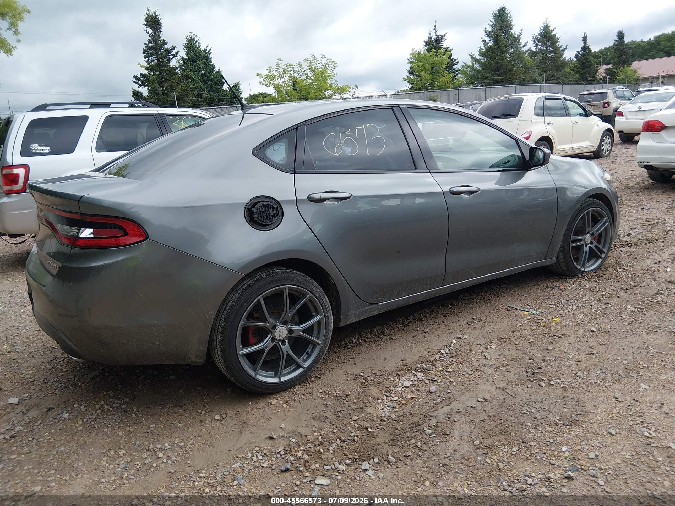 2013 Dodge Dart Sxt Gray vin: 1C3CDFBA3DD314612