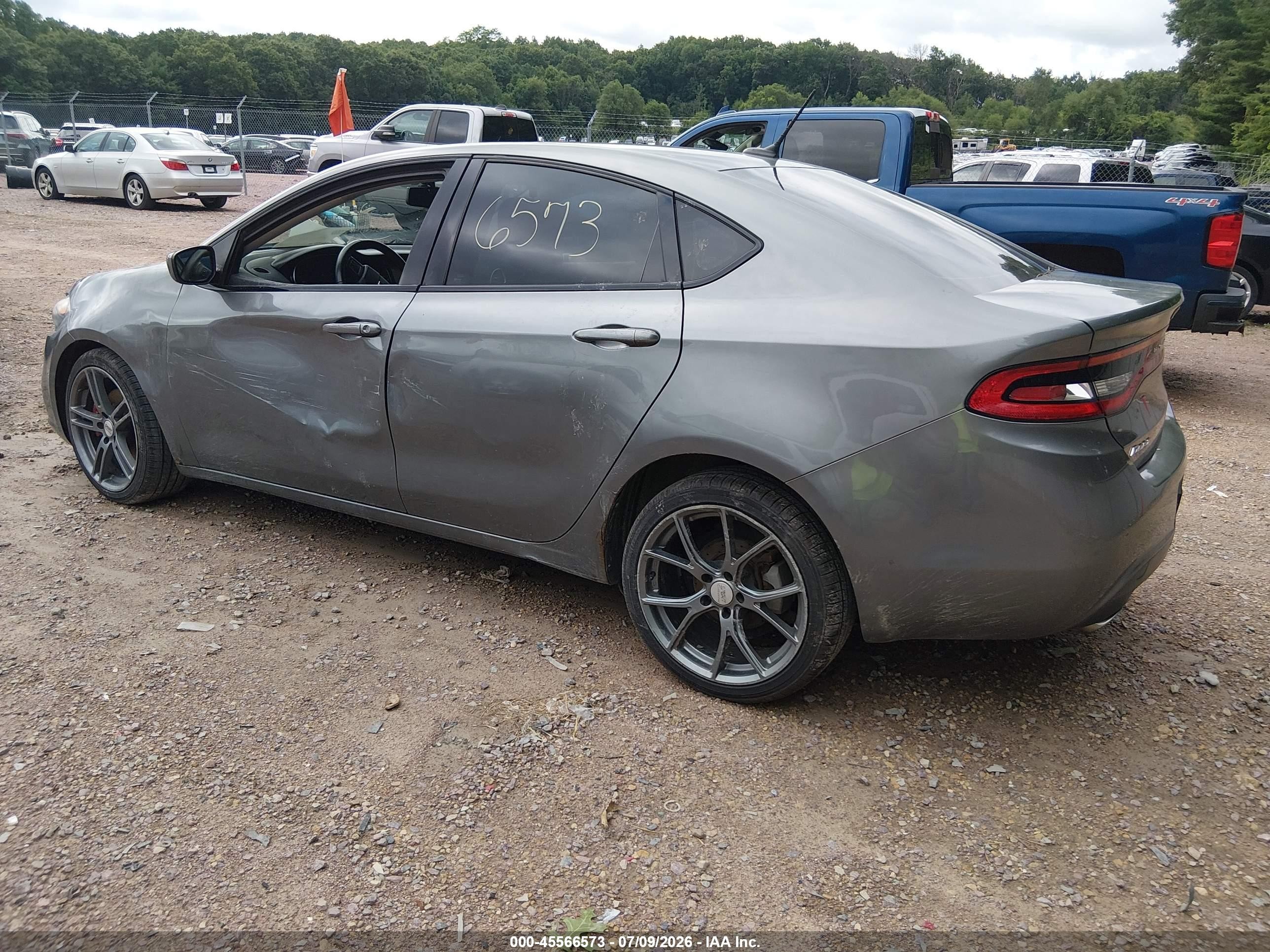2013 Dodge Dart Sxt Gray vin: 1C3CDFBA3DD314612