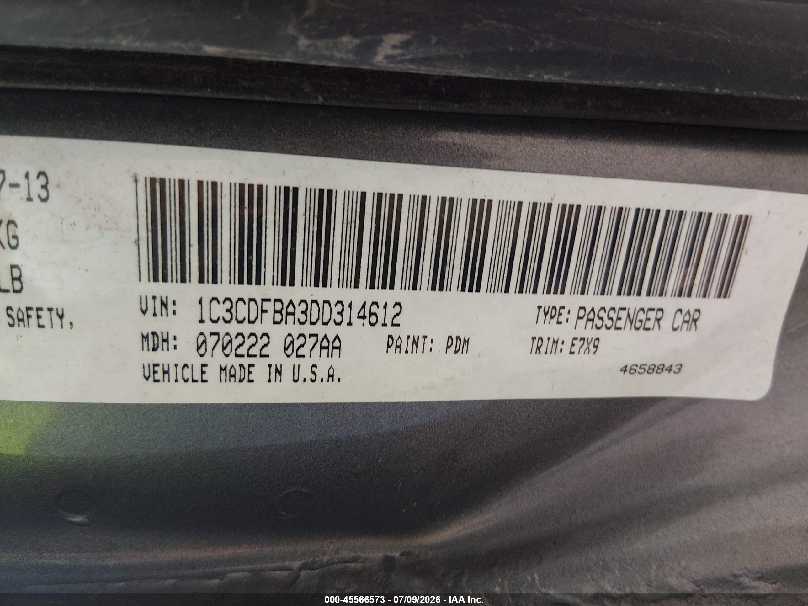 2013 Dodge Dart Sxt Gray vin: 1C3CDFBA3DD314612