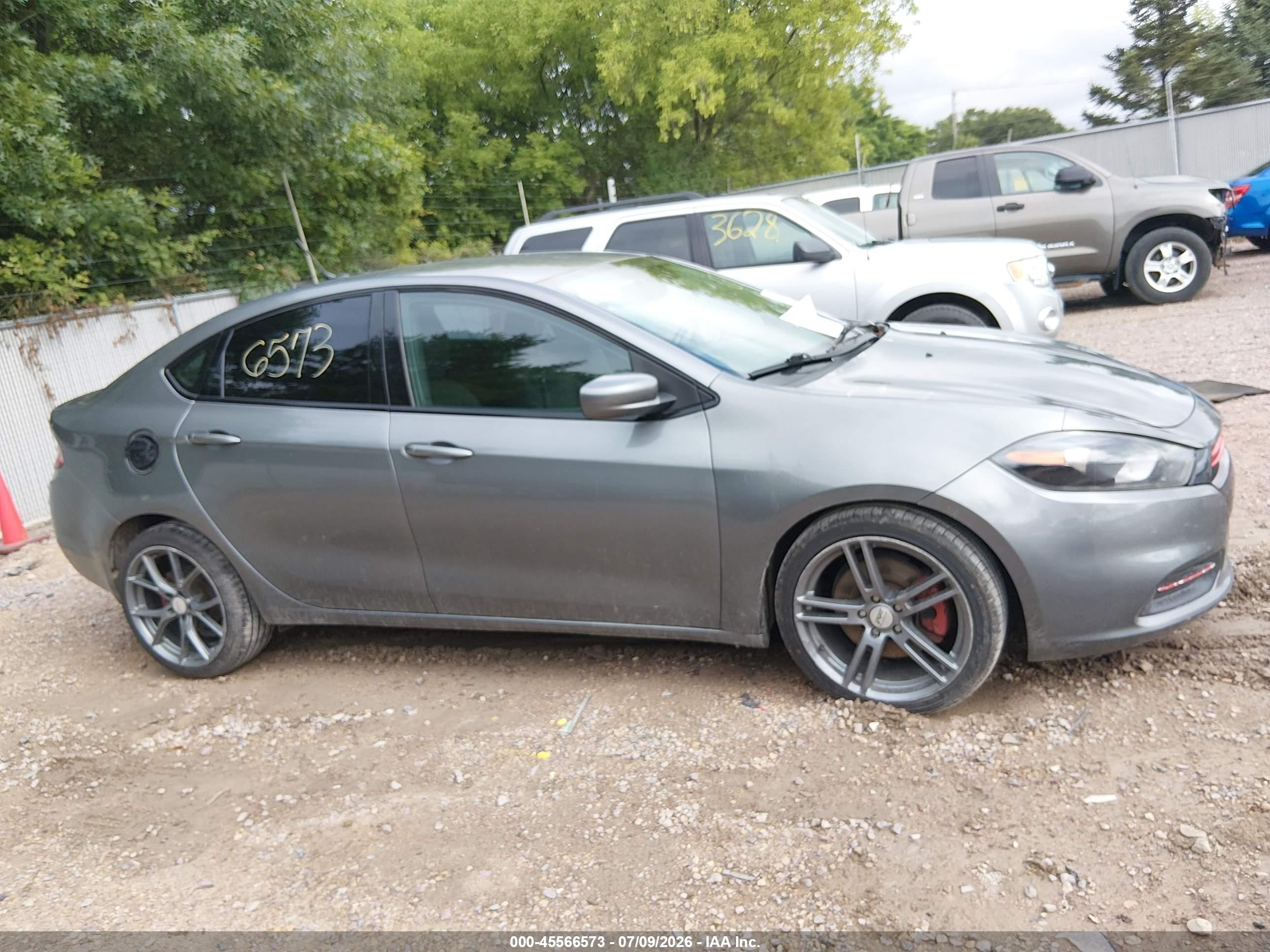 2013 Dodge Dart Sxt Gray vin: 1C3CDFBA3DD314612