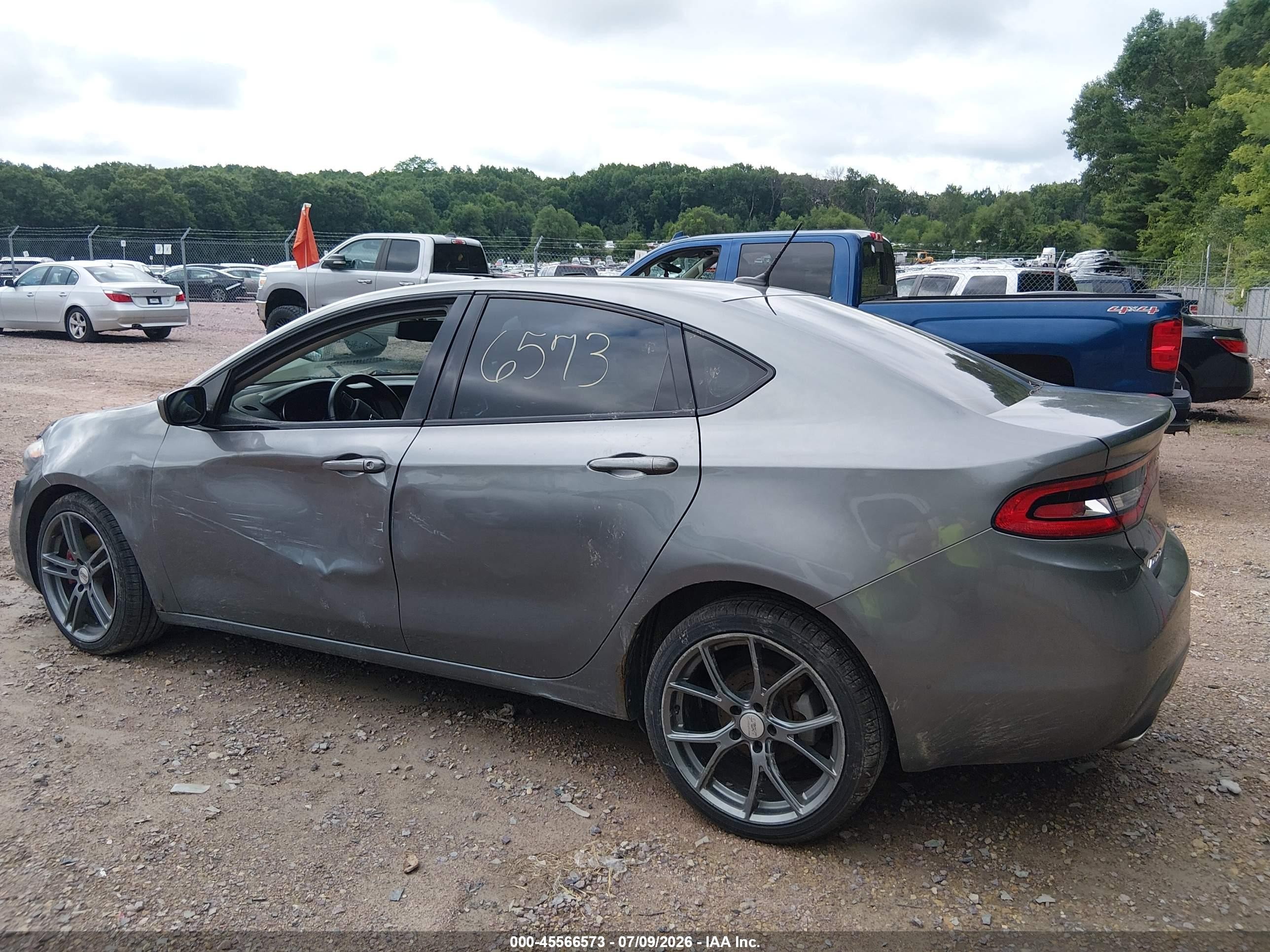2013 Dodge Dart Sxt Gray vin: 1C3CDFBA3DD314612