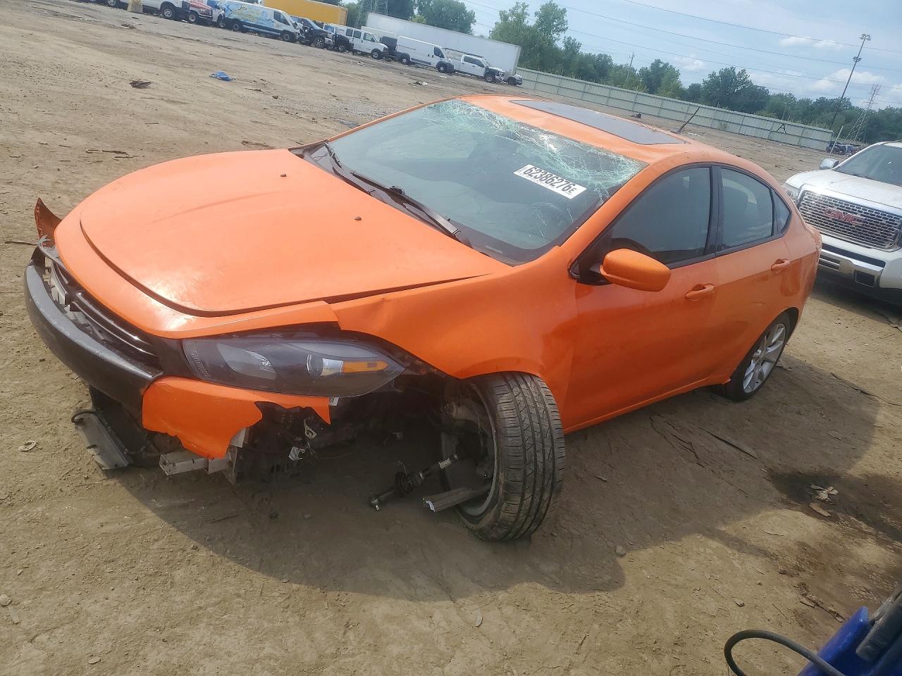 2013 Dodge Dart Sxt Orange vin: 1C3CDFBA3DD335377