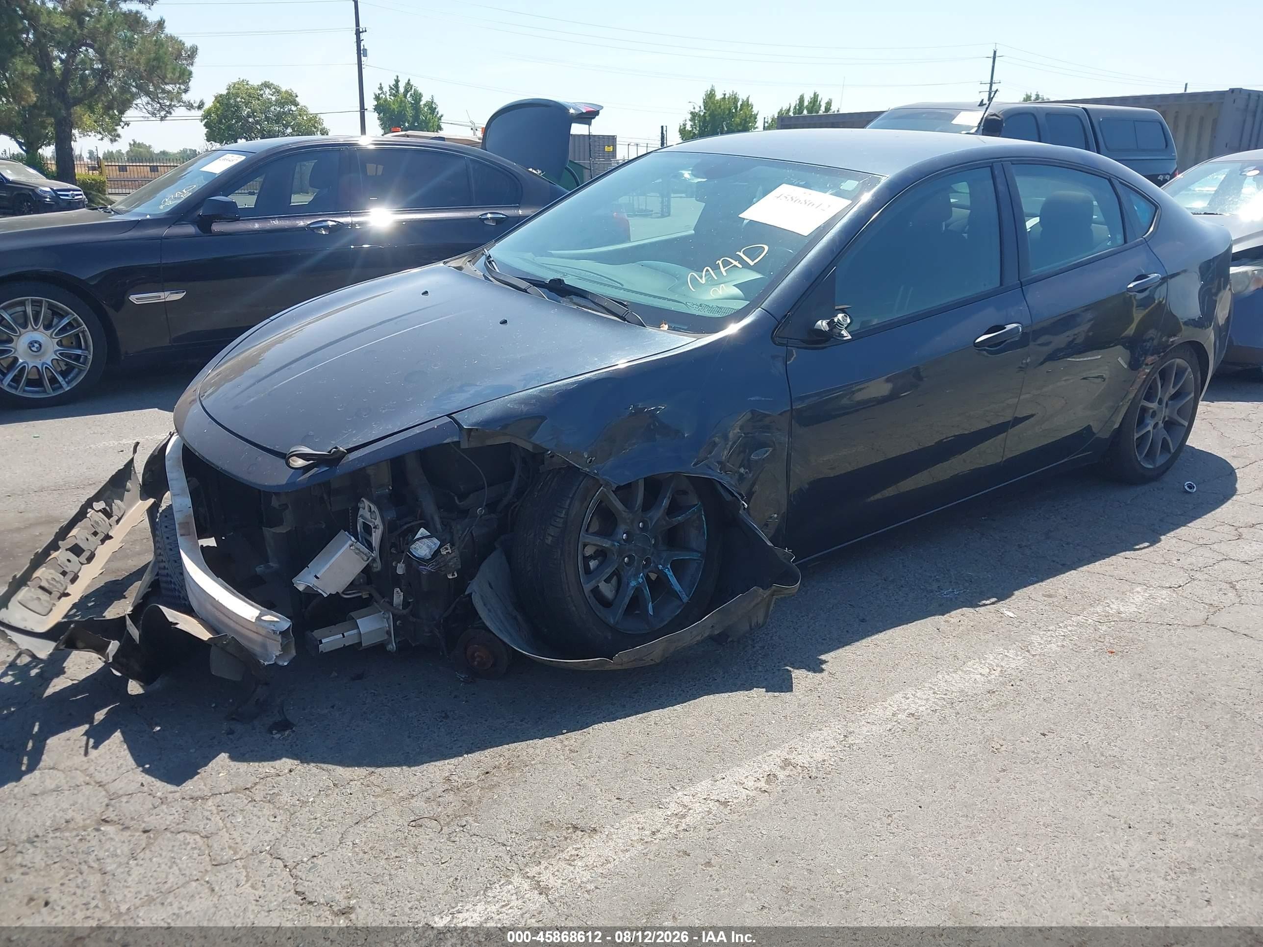 2013 Dodge Dart Sxt Dark Blue vin: 1C3CDFBA3DD345455