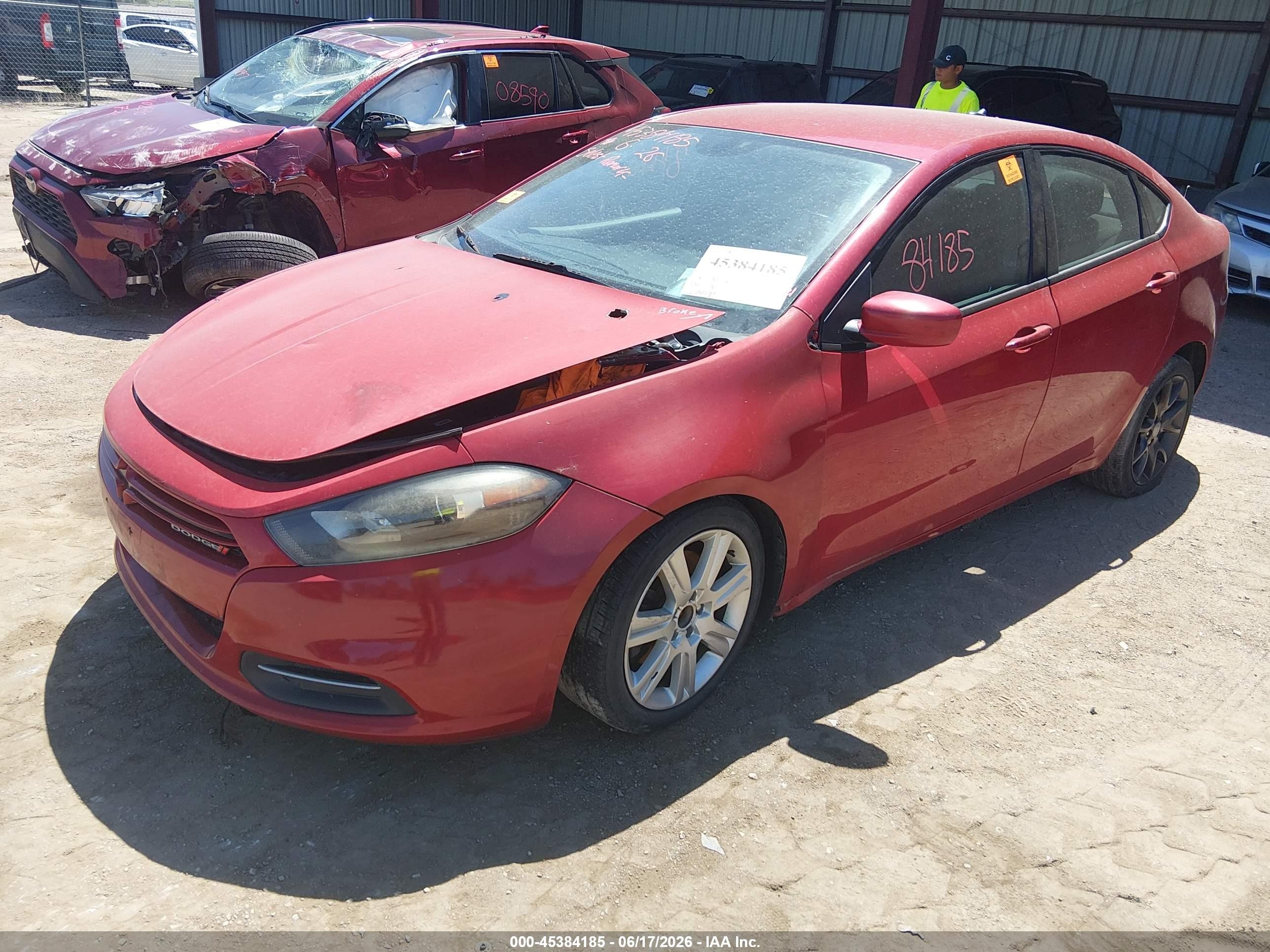 2013 Dodge Dart Sxt Red vin: 1C3CDFBA4DD233246