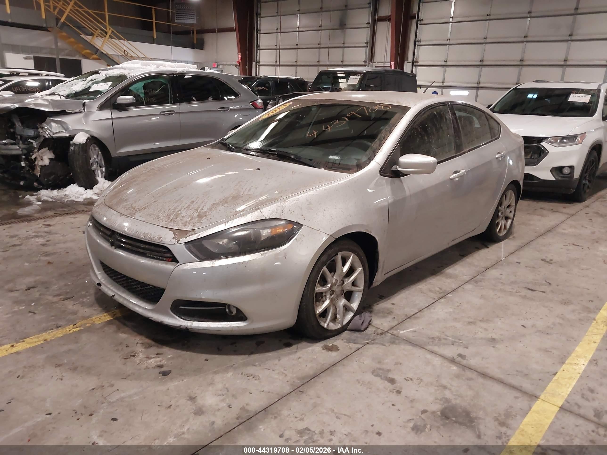 2013 Dodge Dart Sxt Silver vin: 1C3CDFBA4DD301805