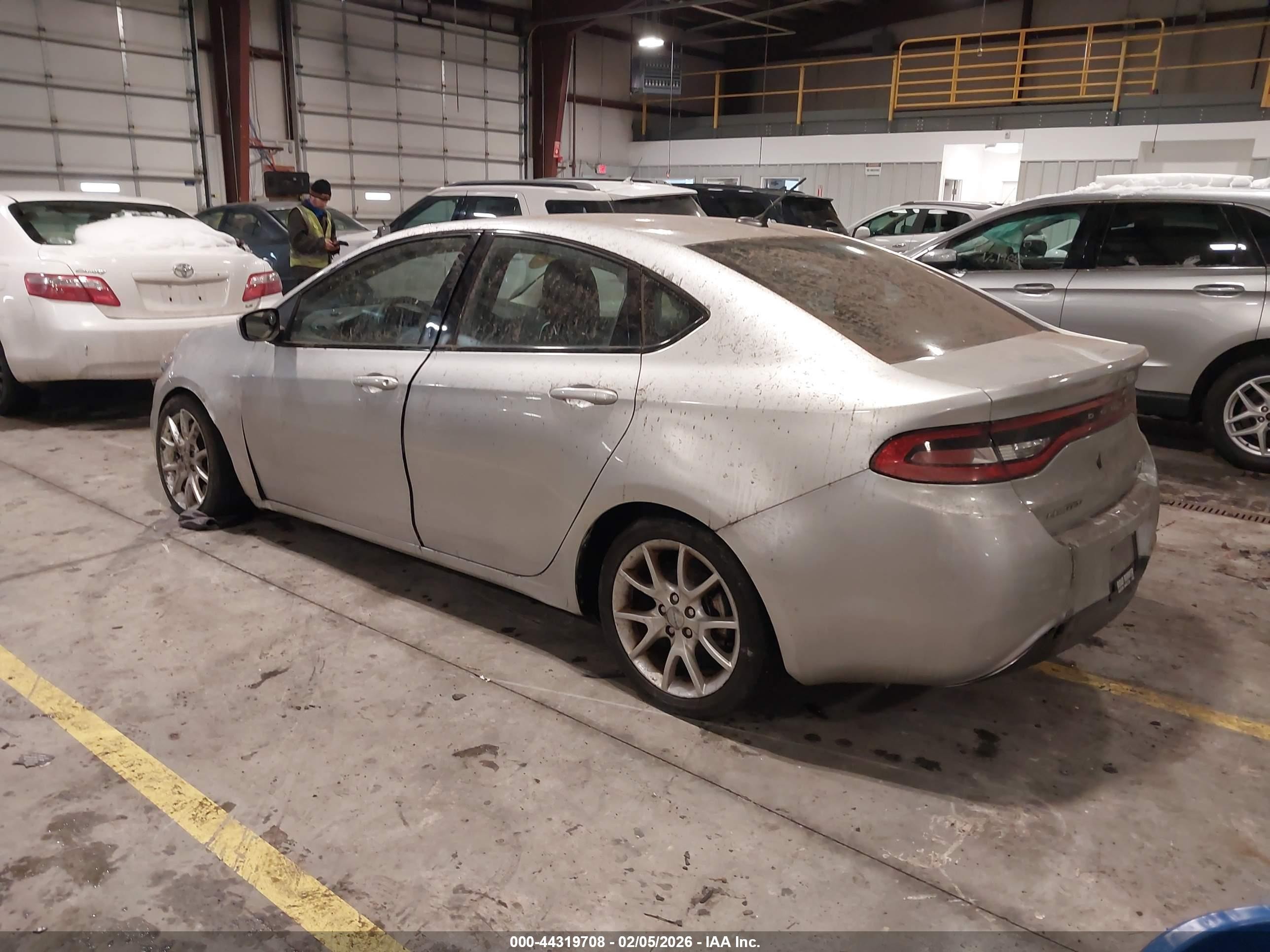 2013 Dodge Dart Sxt Silver vin: 1C3CDFBA4DD301805