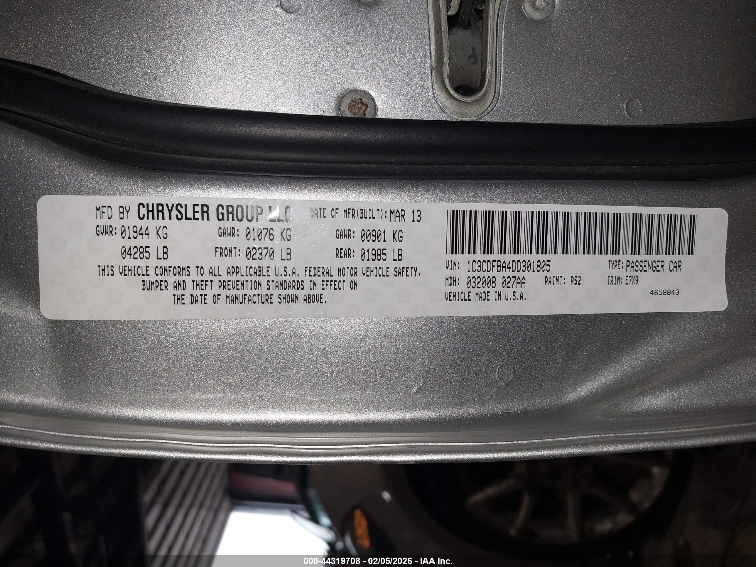 2013 Dodge Dart Sxt Silver vin: 1C3CDFBA4DD301805