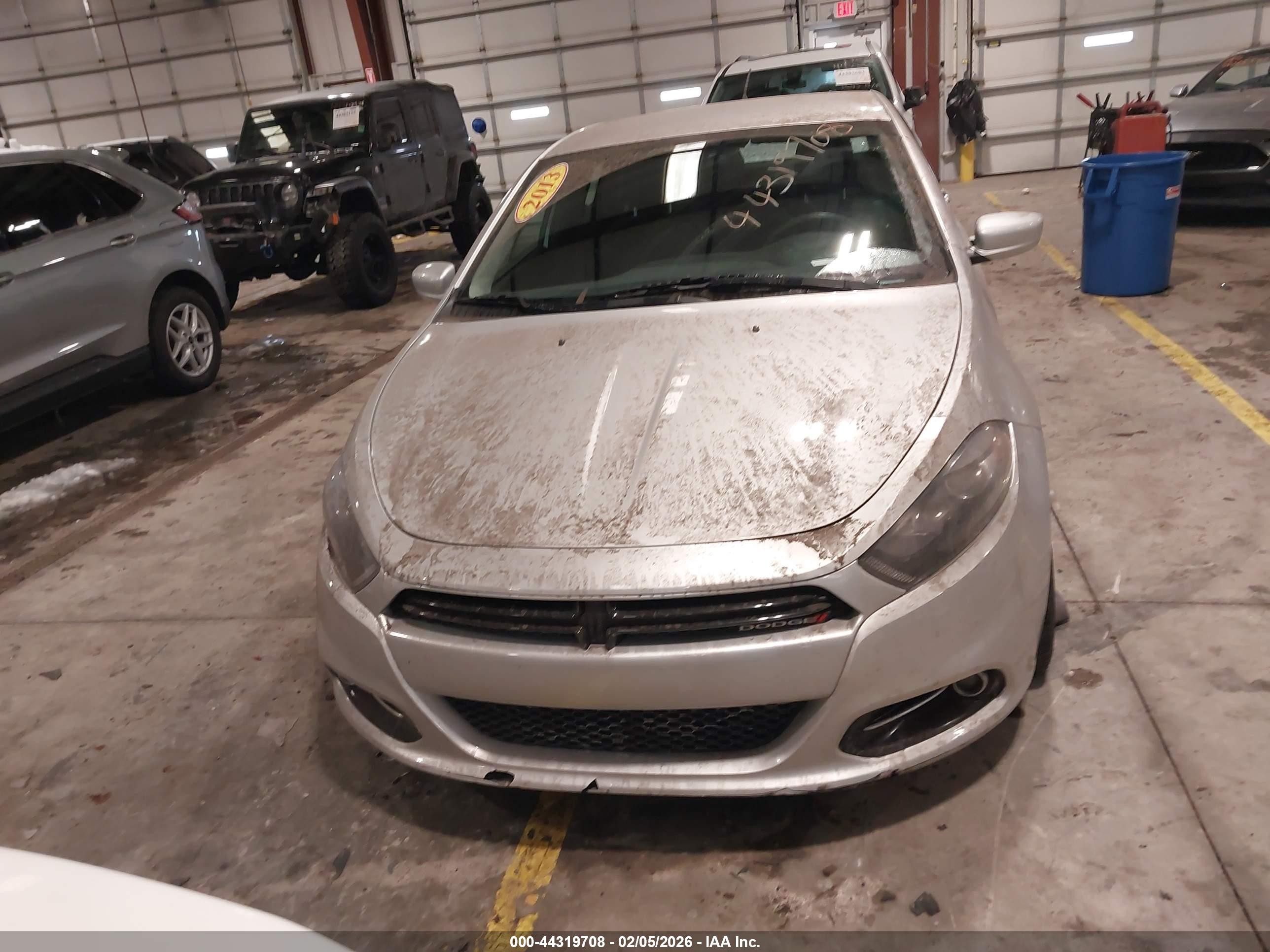 2013 Dodge Dart Sxt Silver vin: 1C3CDFBA4DD301805