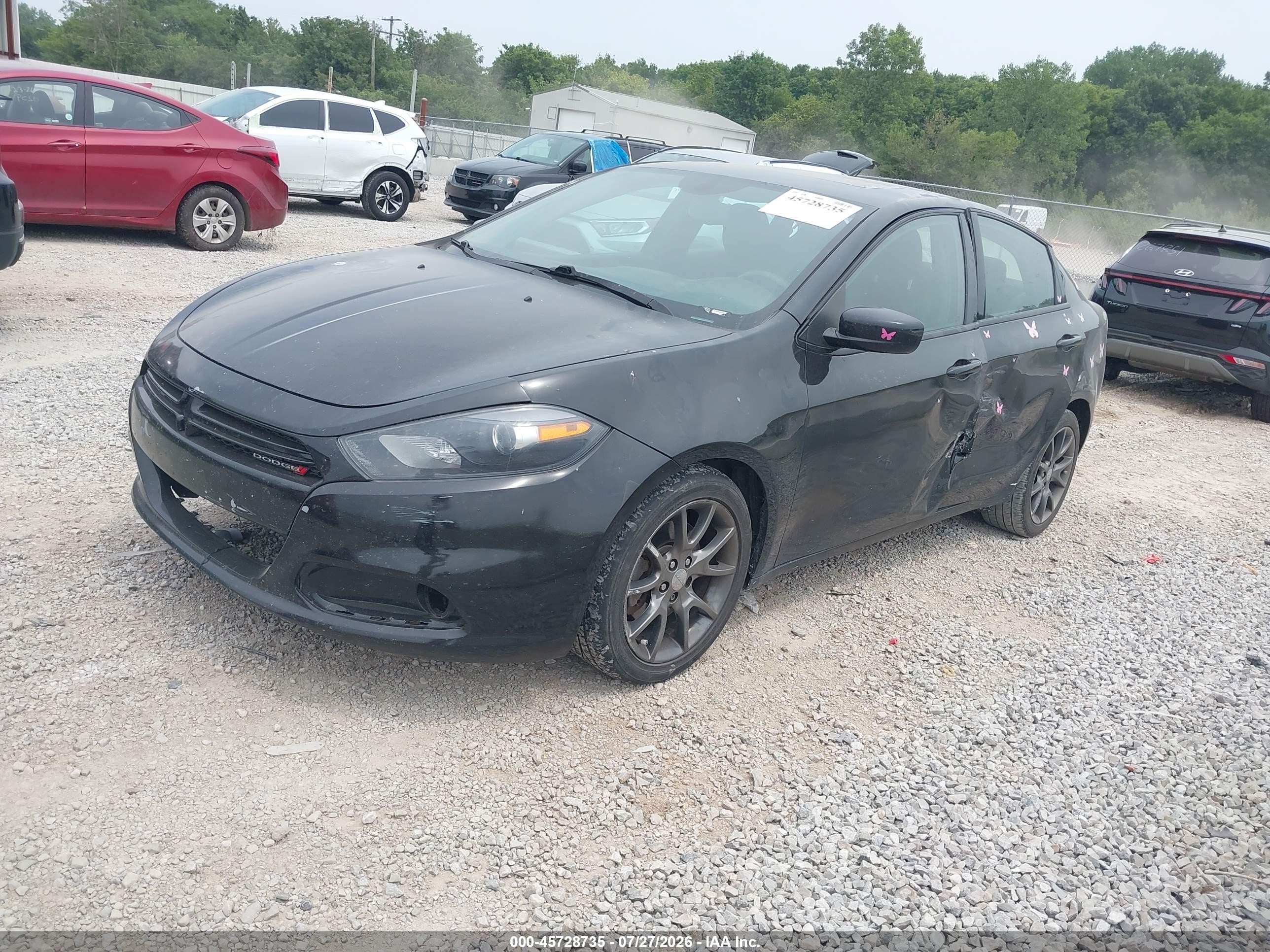 2013 Dodge Dart Sxt Black vin: 1C3CDFBA4DD339020