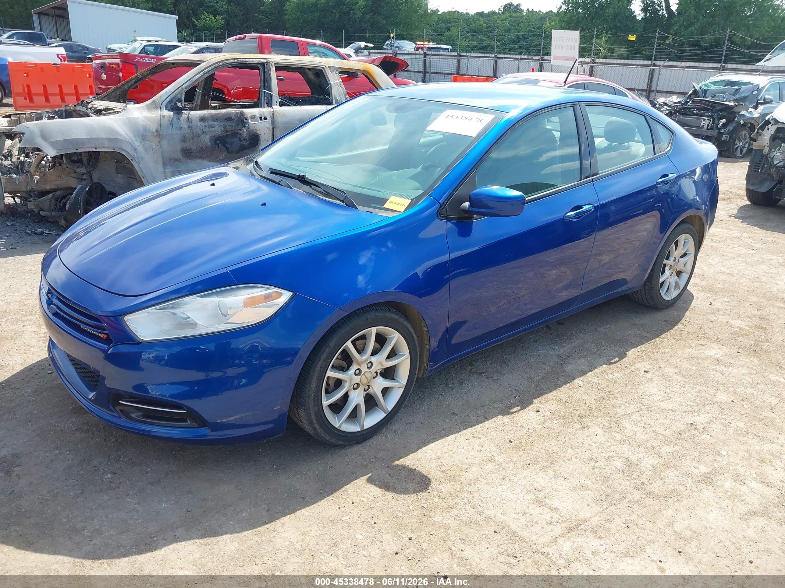 2013 Dodge Dart Sxt Blue vin: 1C3CDFBA4DD709284