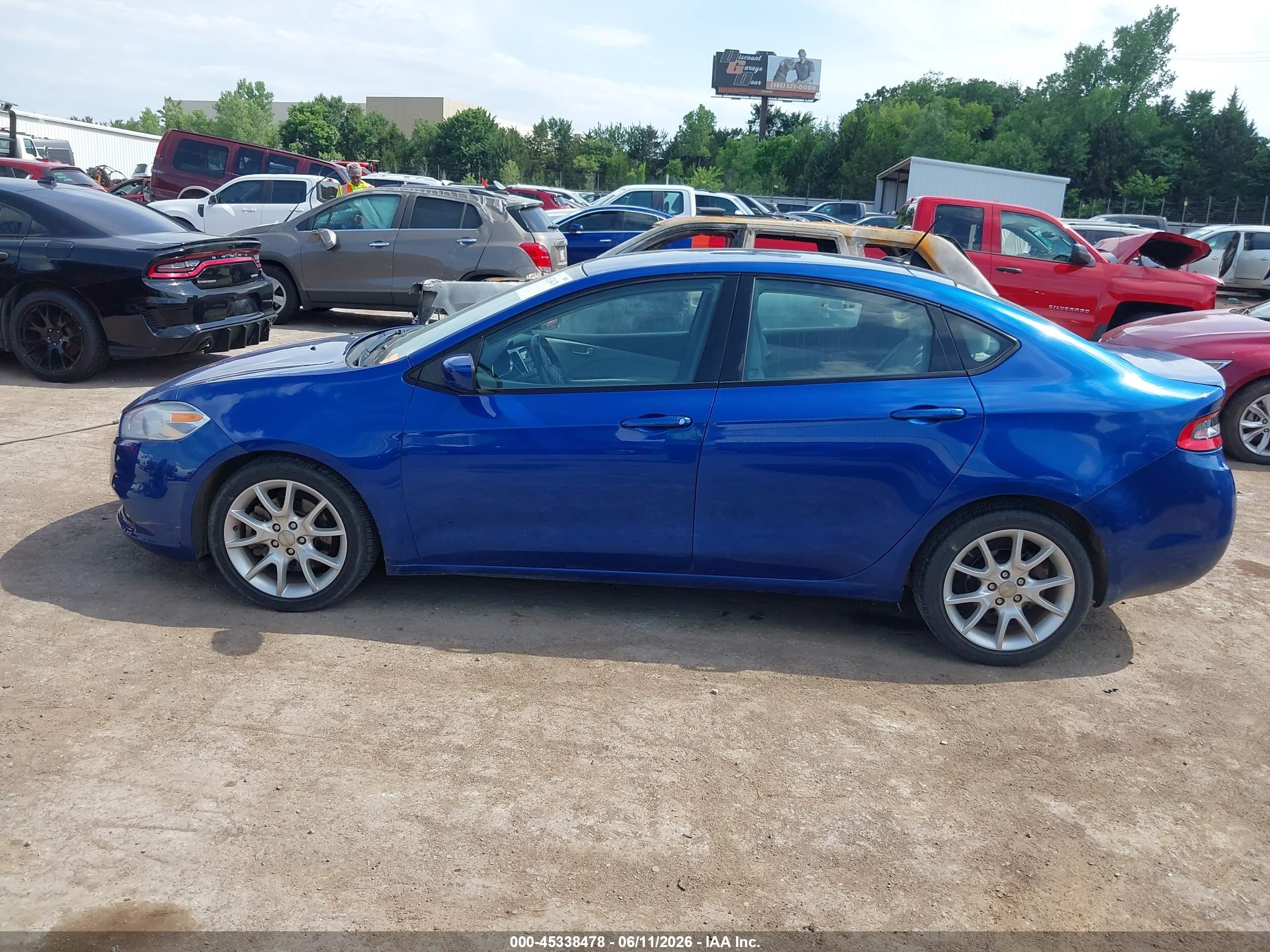 2013 Dodge Dart Sxt Blue vin: 1C3CDFBA4DD709284