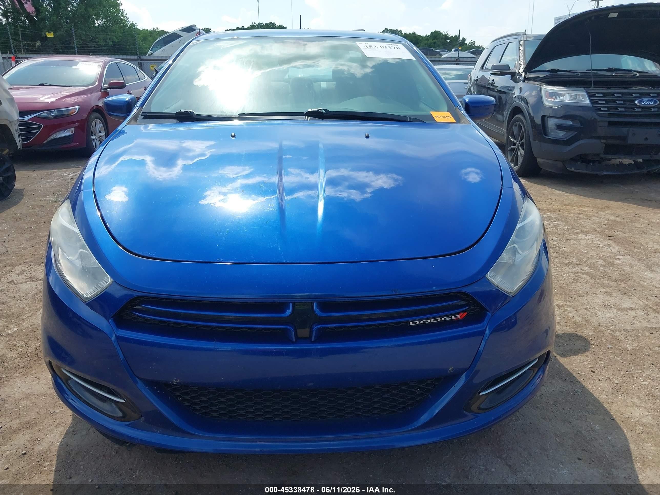 2013 Dodge Dart Sxt Blue vin: 1C3CDFBA4DD709284