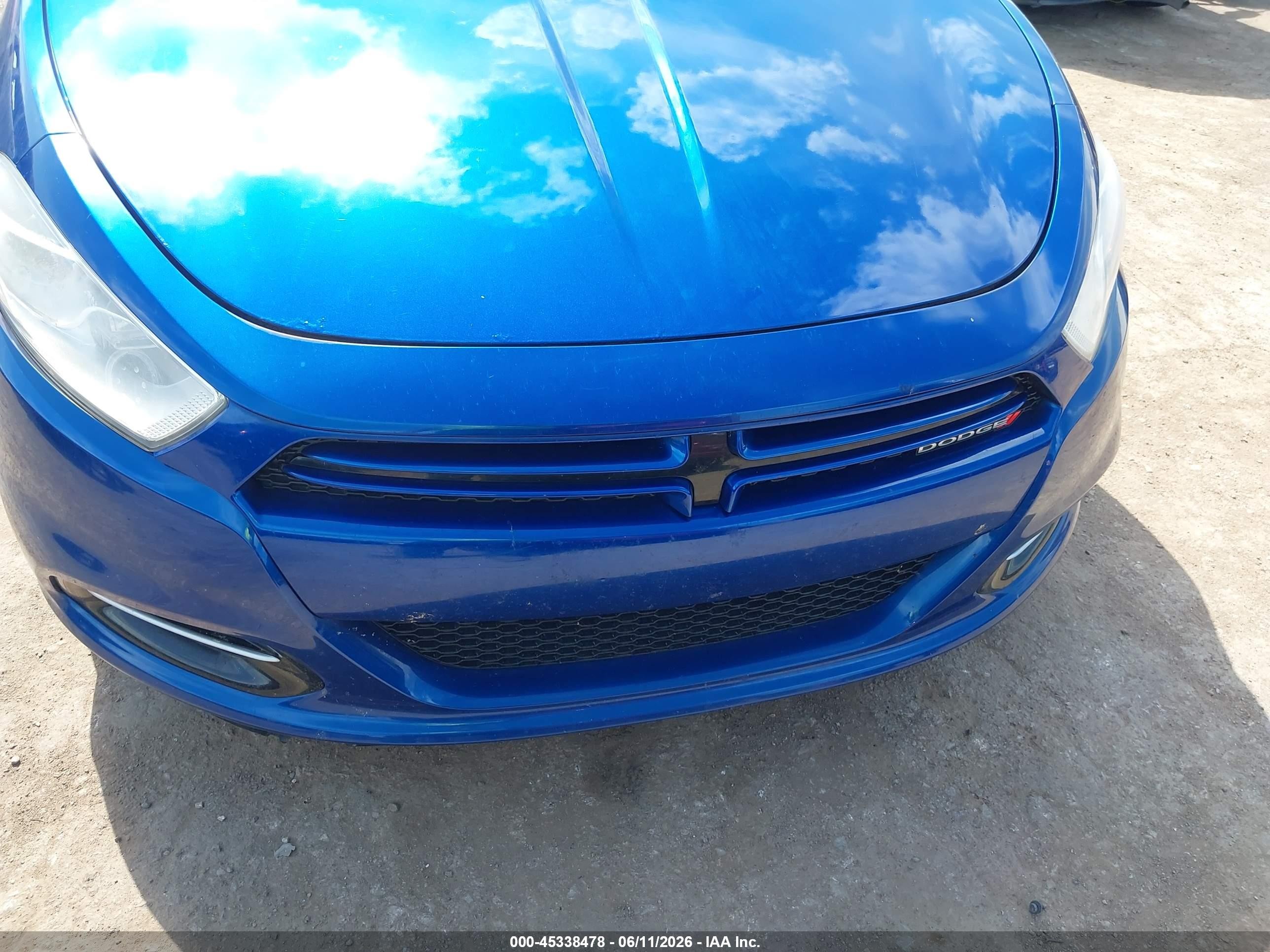 2013 Dodge Dart Sxt Blue vin: 1C3CDFBA4DD709284