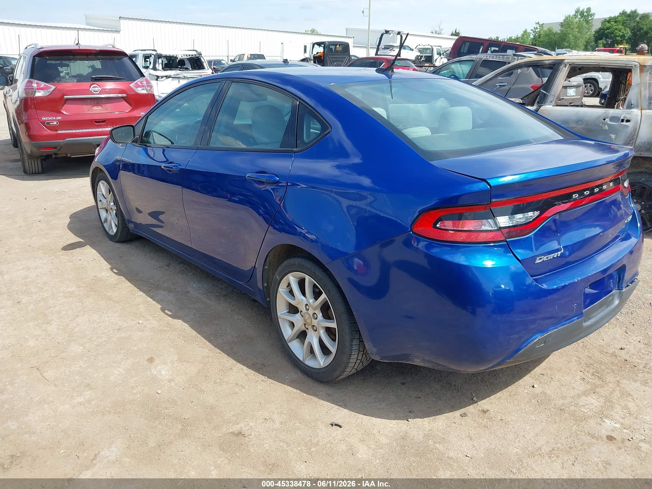 2013 Dodge Dart Sxt Blue vin: 1C3CDFBA4DD709284