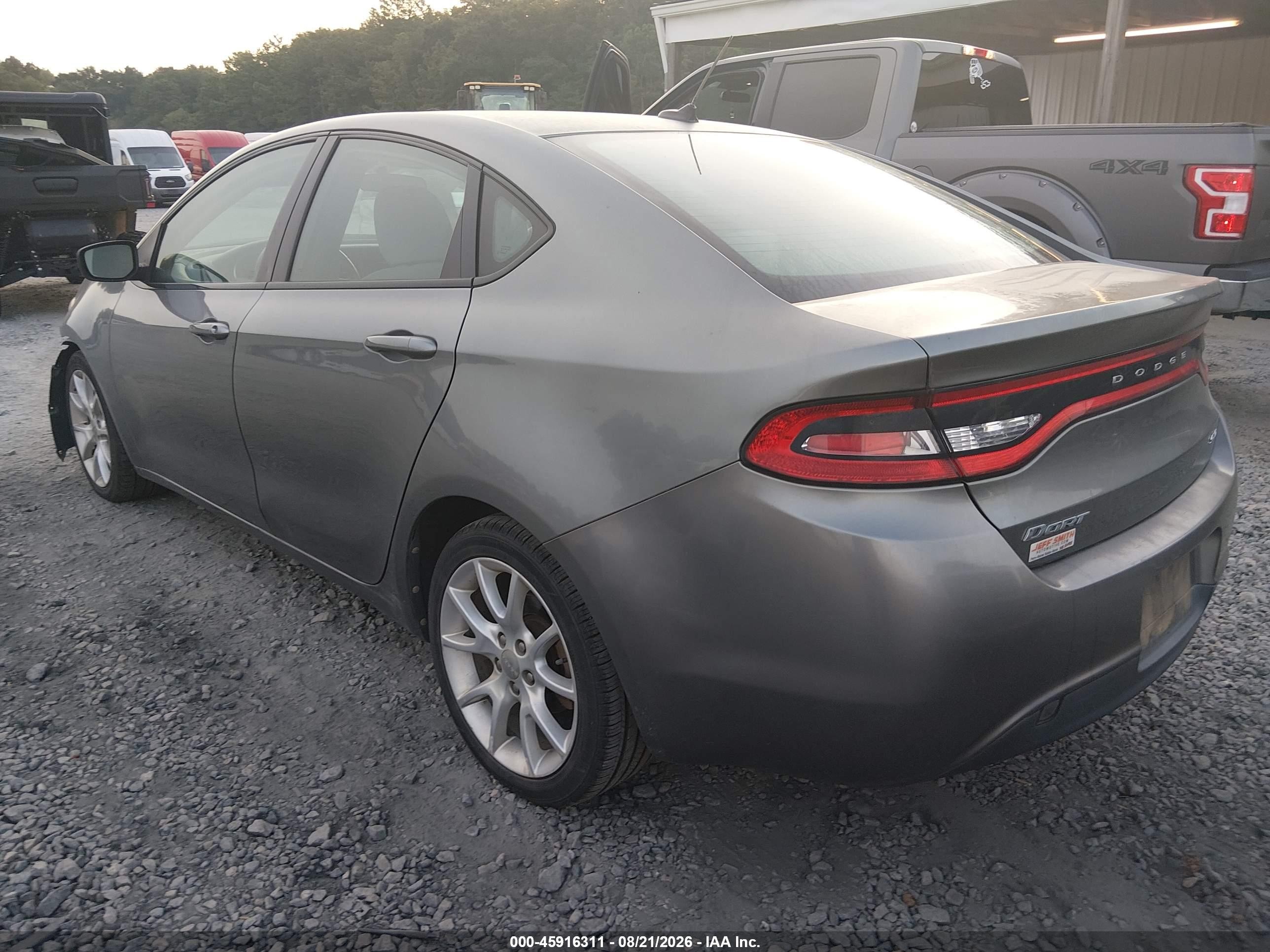 2013 Dodge Dart Sxt Gray vin: 1C3CDFBA5DD149632