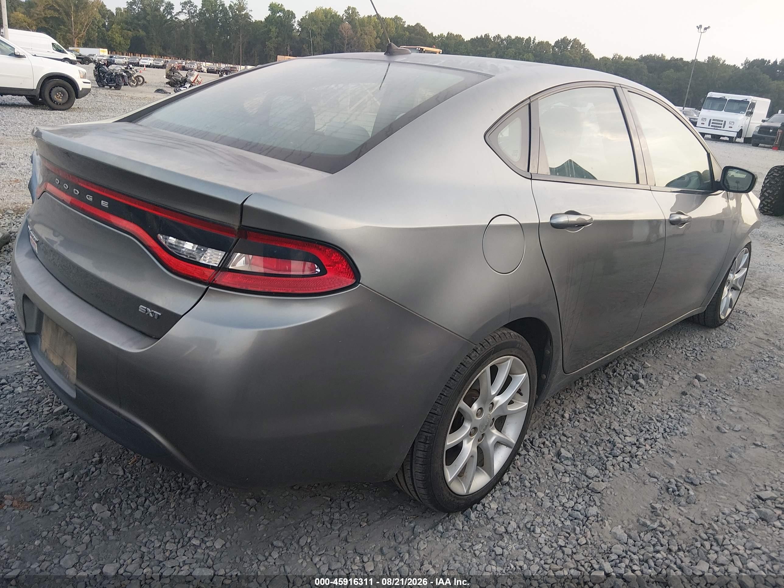 2013 Dodge Dart Sxt Gray vin: 1C3CDFBA5DD149632